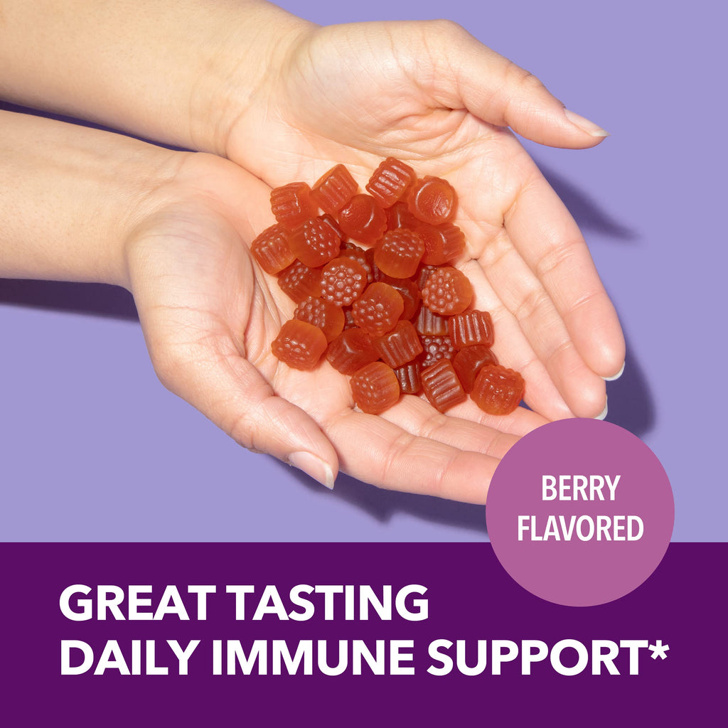 Sambucus Elderberry Gummies for Adults - Immune Support Supplement with Vitamin C and Zinc - Enhanced Formula for Daily Defense - 60 Count