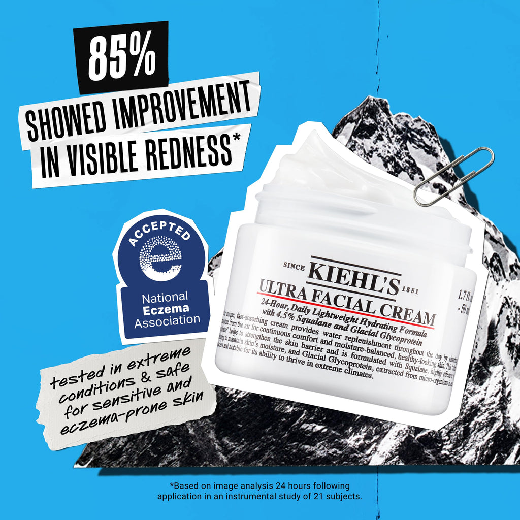Kiehl's Ultra Facial Cream, with 4.5% Squalane to Strengthen Skin's Moisture Barrier, Skin Feels Softer and Smoother, Long-Lasting Hydration