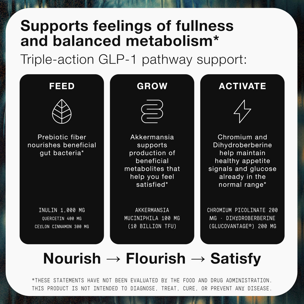 Toniiq GLP-1 Support — with Clinically Studied, Patented GlucoVantage® Dihydroberberine and Akkermansia — Appetite and Fullness Support — 120 Capsules (60-Day Supply) Toniiq Au supplements