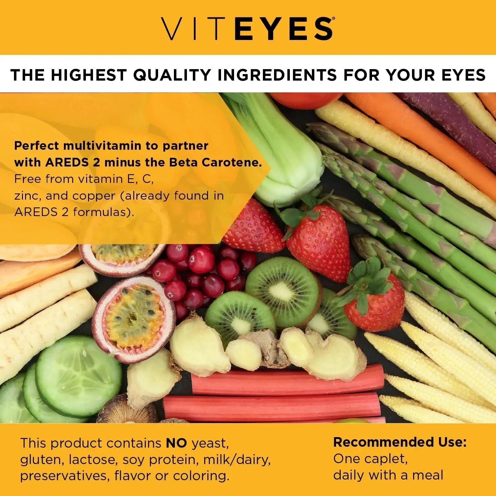 Viteyes Classic AREDS 2 Companion Beta-Carotene Free Multivitamin Supplement, Comprehensive Multivitamin Formula Viteyes Au supplements