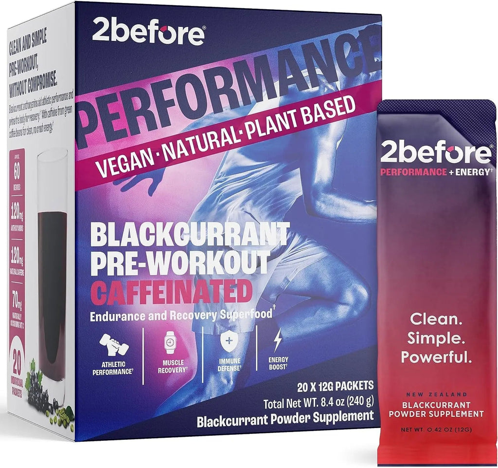 2before All Natural Vegan Pre Workout, with 120mg Caffeine I Clean Energy, Endurance 2before Au supplements