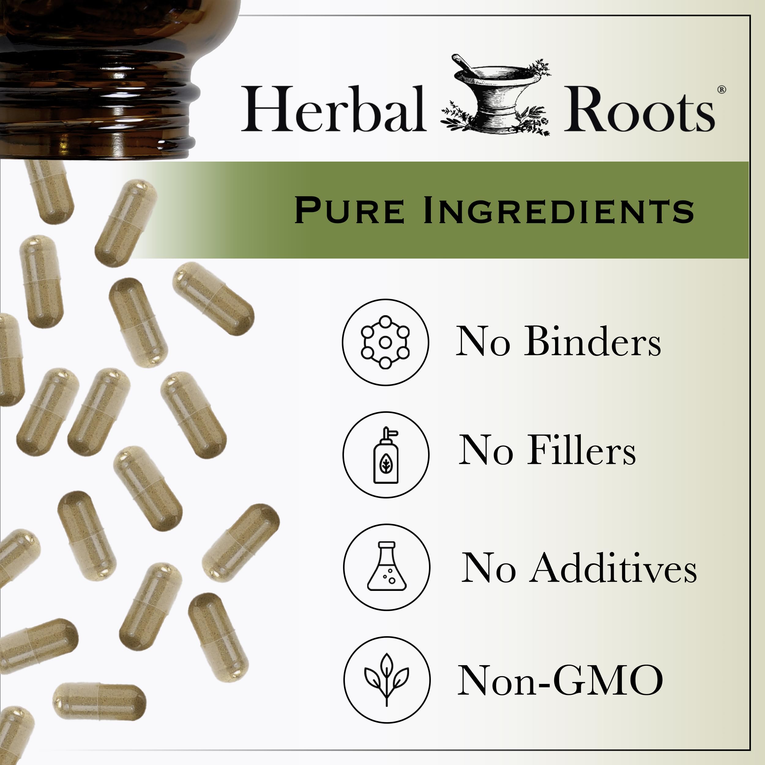 Herbal Roots Organic Hawthorn Berry Capsules | Extra Strength 1,200mg per Serving | 60 Vegan Capsules
