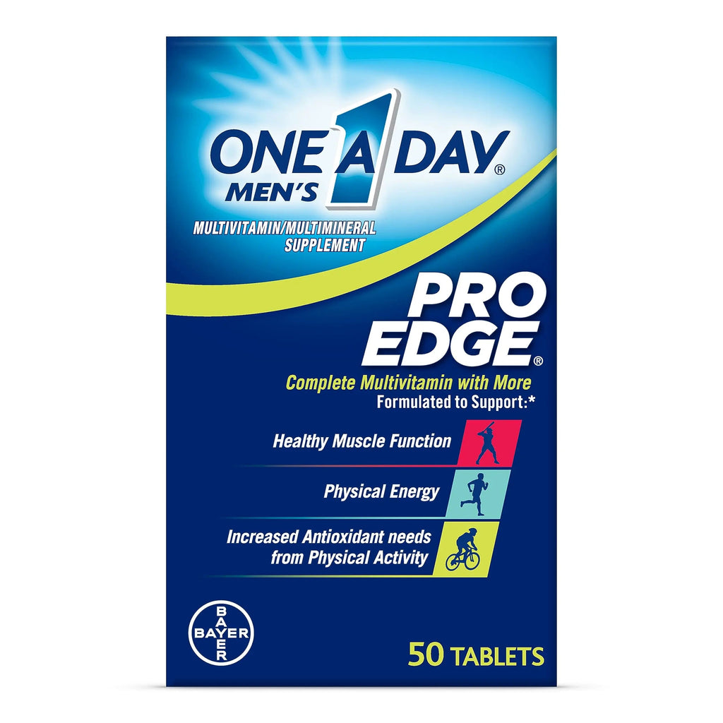 One A Day Men’s Pro Edge Multivitamin, Supplement with Vitamin A,C,D, E and Zinc for Immune Health Support and Magnesium for Healthy Muscle Function, 50 Count ONE A DAY Au supplements