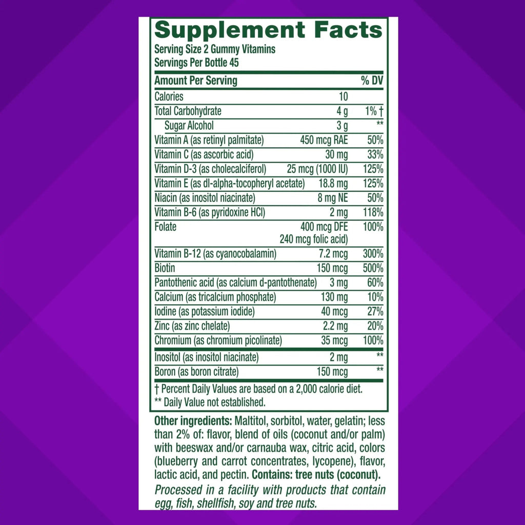 Vitafusion Women’s Sugar Free Daily Multivitamin Supplement, Keto Diet Friendly Adult Gummy Vitamin for Energy Vitafusion Au supplements
