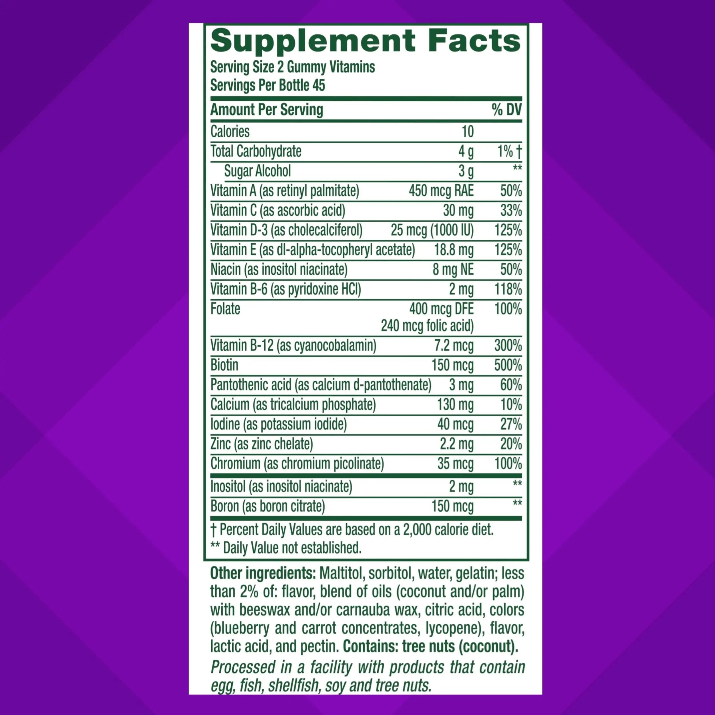 Vitafusion Women’s Sugar Free Daily Multivitamin Supplement, Keto Diet Friendly Adult Gummy Vitamin for Energy Vitafusion Au supplements
