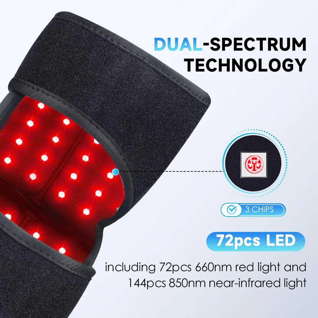 Red Light Therapy Knee Brace: Pain Relief Infrared Heating Pad 72 LED Heat Lamp Pain Relief Astarexin Au supplements