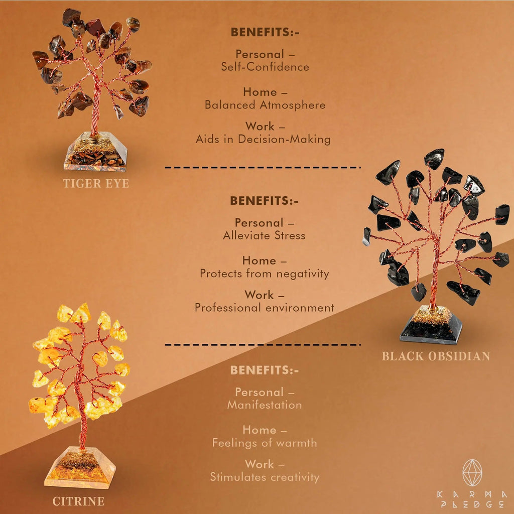 Crystal Tree Tree of Life 7 Chakra Healing Crystals & Stones for Positive Energy, Good Luck Gifts KARMAPLEDGE Au supplements