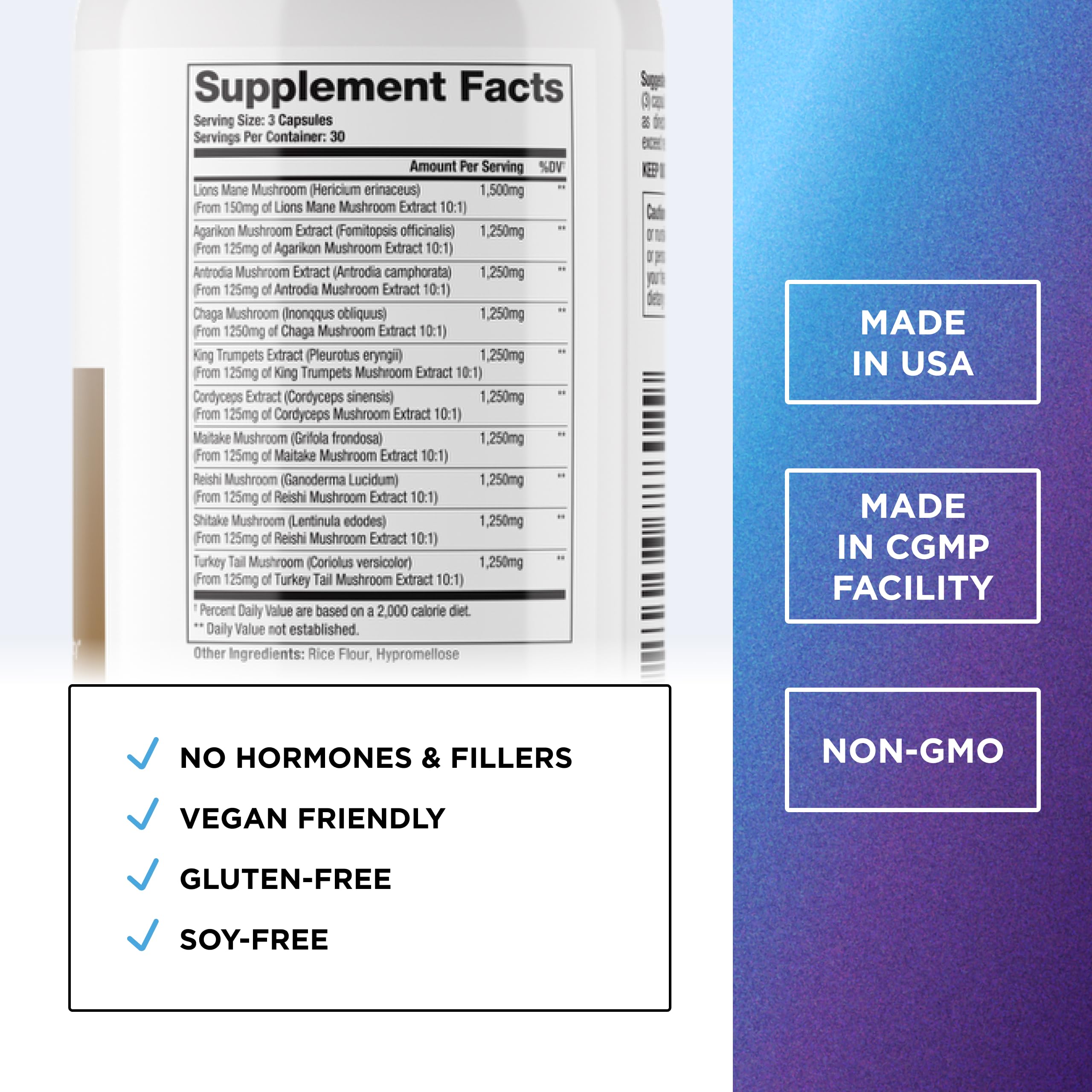 DR. EMIL NUTRITION 10 Mushroom Supplement for Mental Clarity, Focus & Immune Support - Functional Mushroom Nootropic Supplement with Lions Mane Extract, Cordyceps, Turkey Tail & More DR. EMIL NUTRITION Au supplements