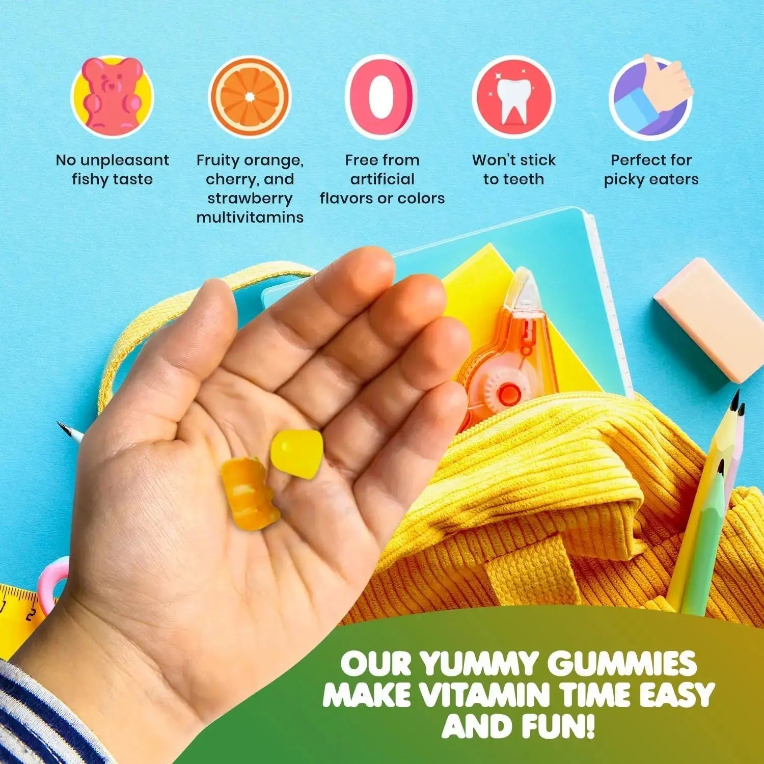 DR. MORITZ Omega 3 Gummies (90 Count) and Kids Multivitamin Gummies Bundle (60 Count) - for Daily Health Support - Vegan DHA Omega 3 for Kids DR. MORITZ Au supplements