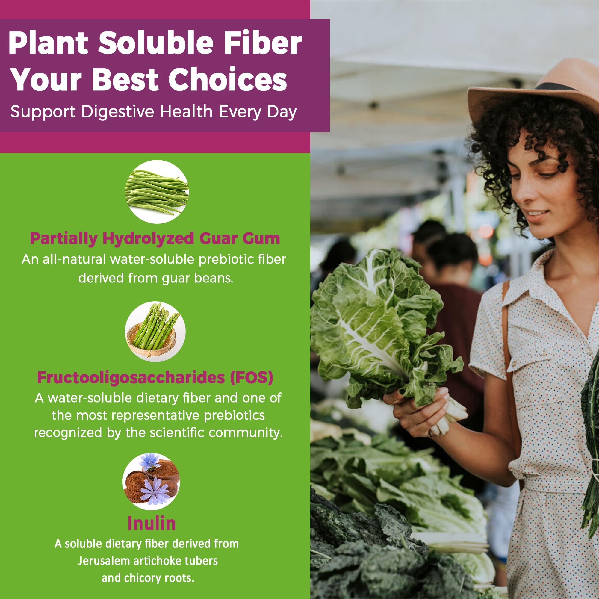 Fiber Gummies for Adults, Sugar Free 10g Prebiotic Fiber Supplement with Digestive Enzymes, Probiotics & 100mg Betaine for Digestive & Gut Health