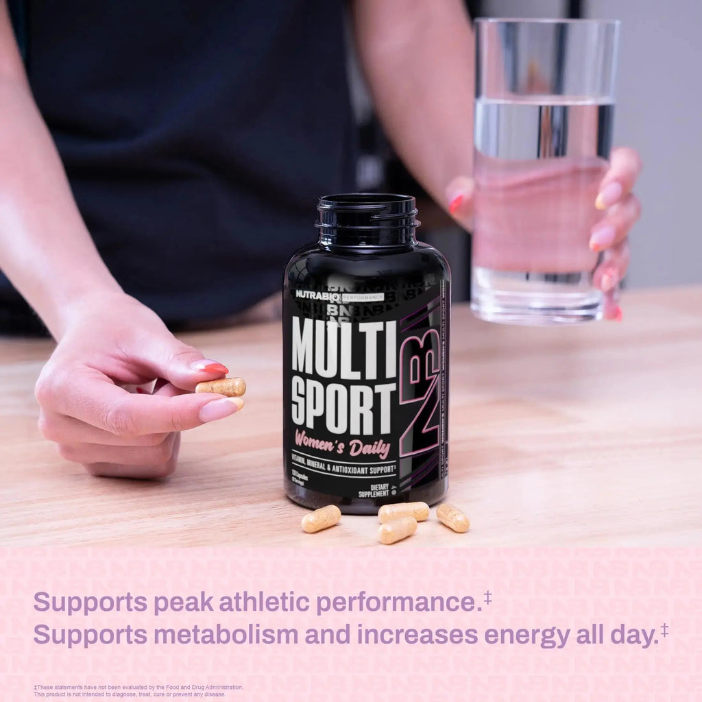 NutraBio Multisport for Women - Womens MultiVitamin - 33 Vitamins, Minerals, Micronutrients - Rich in Antioxidants NutraBio Au supplements