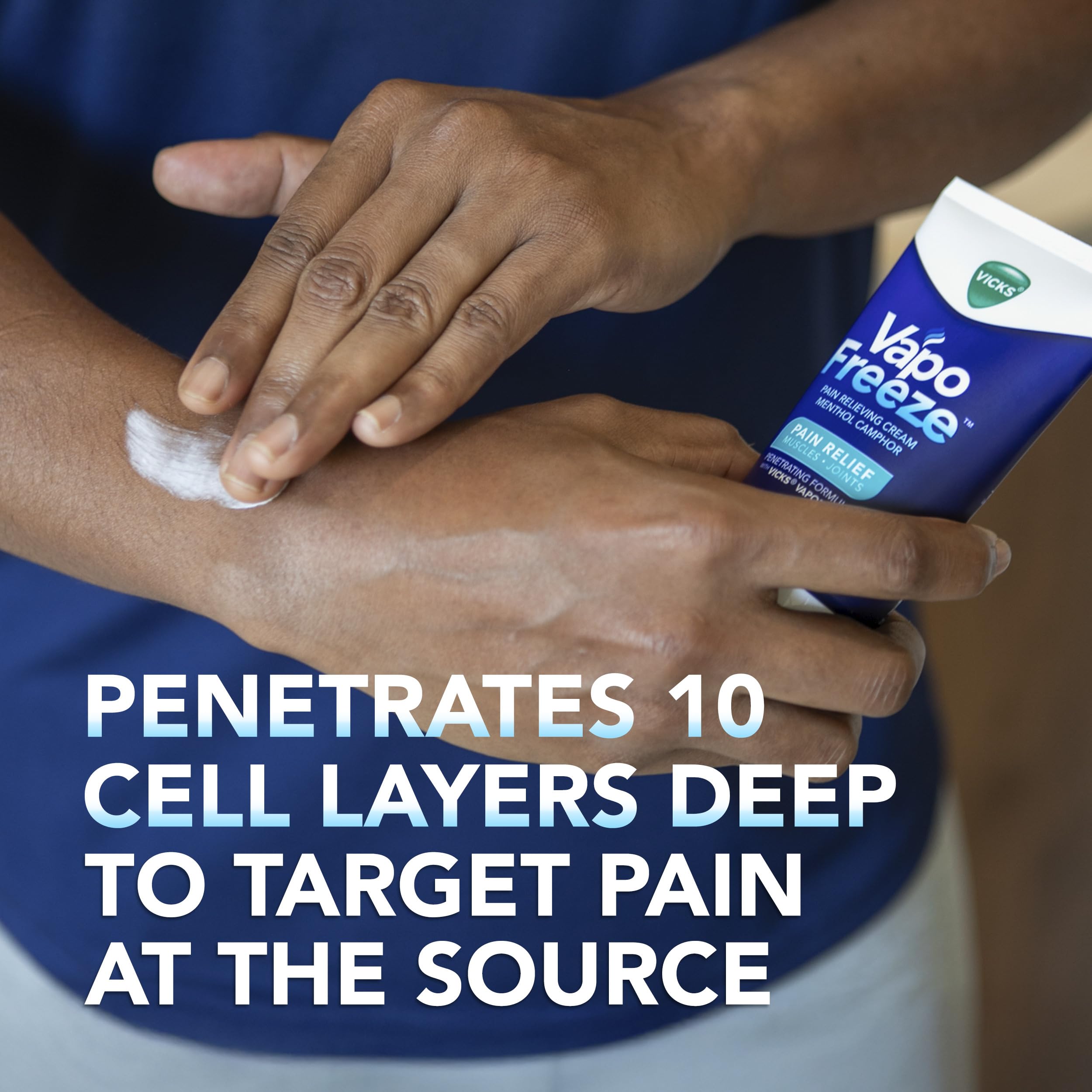 Vicks VapoFreeze Topical Pain Cream 3.0oz, Maximum Strength Menthol+ for Muscle Pain Relief, Joint Pain Relief, Knee Pain Relief, Back Pain Relief, Cream for Pain Relief, Topical Pain Relief Vicks Au supplements