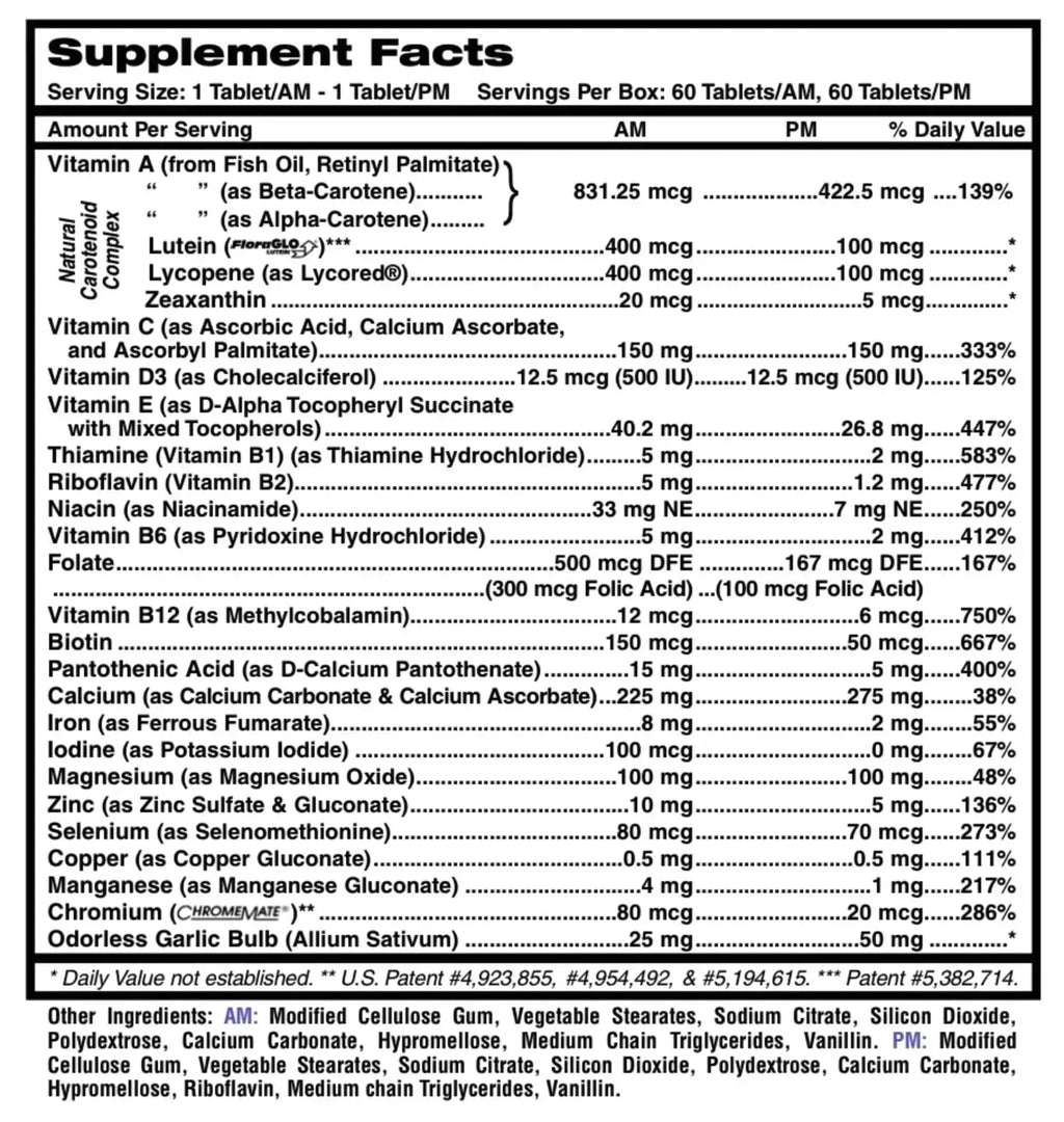 MDR Fitness Tabs Patented AM/PM Multivitamin for Men Doctor Formulated with Right Nutrients at The Right Time - Gluten Free - 2 Month Supply MDR Au supplements