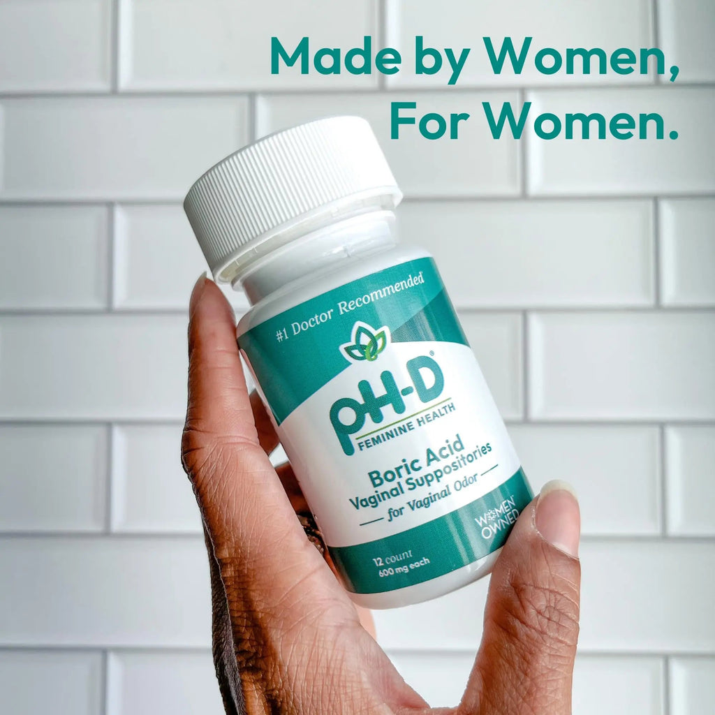 pH-D Feminine Health - 600 mg Boric Acid Suppositories - Woman Owned - for Vaginal Odor Use - 36 Count pH-D Feminine Health Support Au supplements
