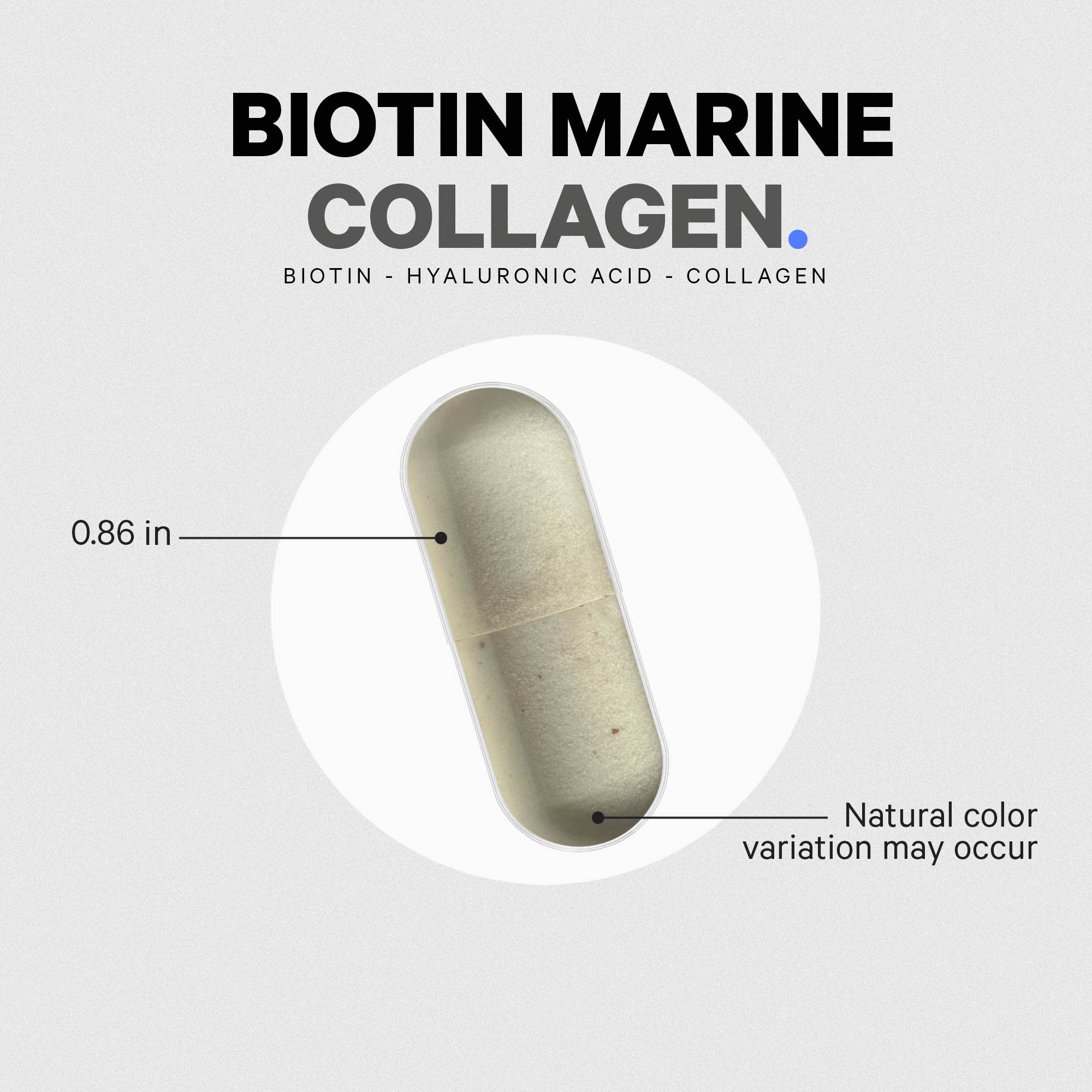 Codeage Biotin Marine Collagen Peptides - Wild-Caught Marine Collagen Types I & III, Biotin, Vitamins C & E, Hyaluronic Acid, Amino Acids, Fruit and Herb Blend, Non-GMO - 120 Capsules Codeage Au supplements