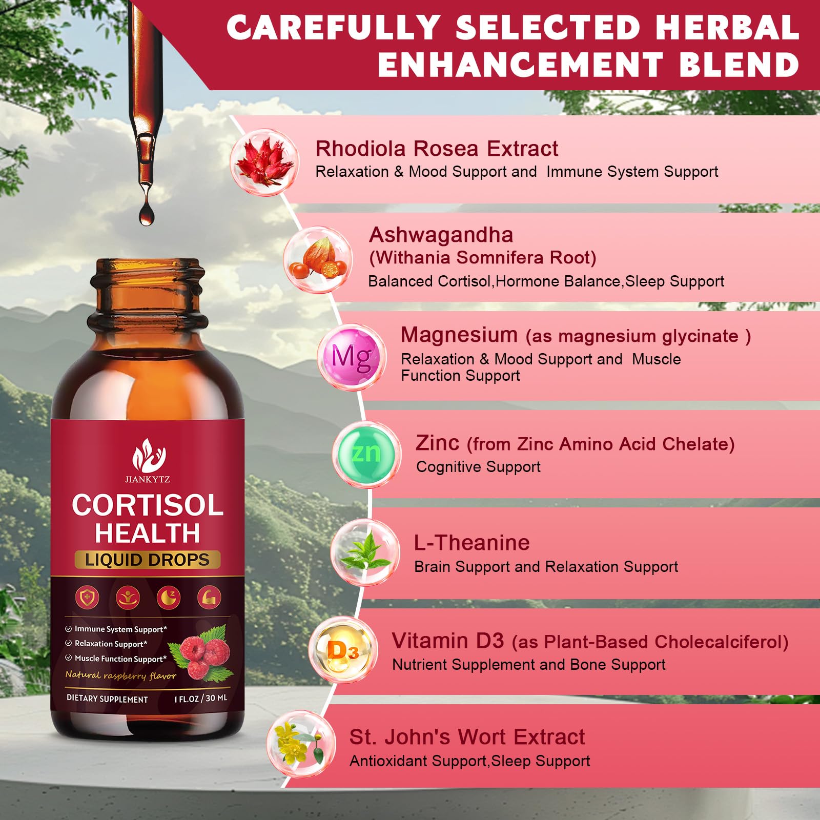 (2 Pack) Cortisol Liquid Drops for Women - Balanced Cortisol, Hormone Balance Support, Cortisol Supplements for Women with Magnesium Complex, Rhodiola Rosea, Ashwagandha, Sugar-Free, 1 Fl Oz JIANKYTZ Au supplements