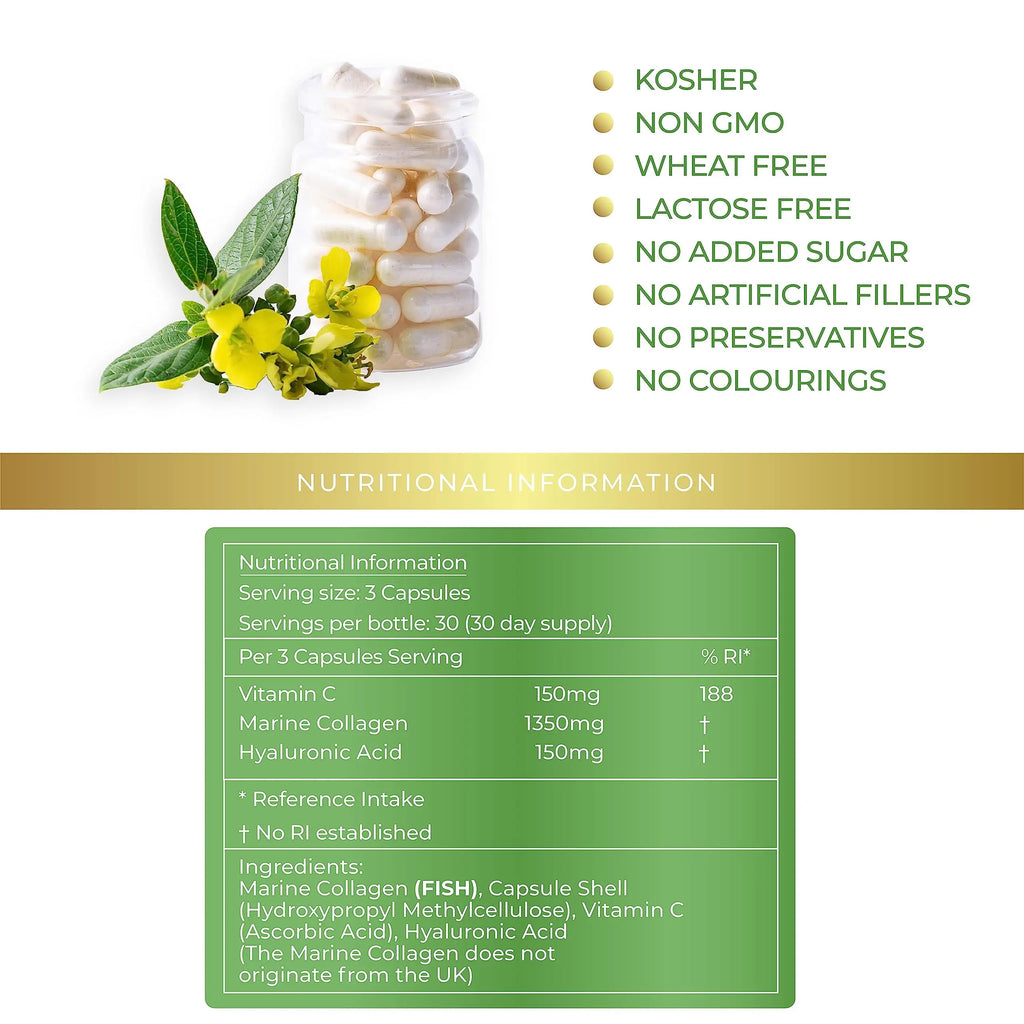 Lily Green | Marine Collagen with Hyaluronic Acid & Vitamin C - 1650mg per Serving Lily Green Supplements Au supplements
