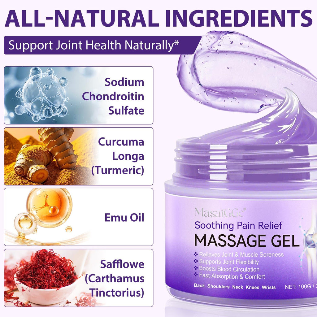Soothing Massage Gel - Joint Massage Purple Gel, Natural Ingredients & Fast-Absorbing for Soothing Joint, Shoulder, Knee, Back & Muscle Stiffness GTZSXNP Au supplements