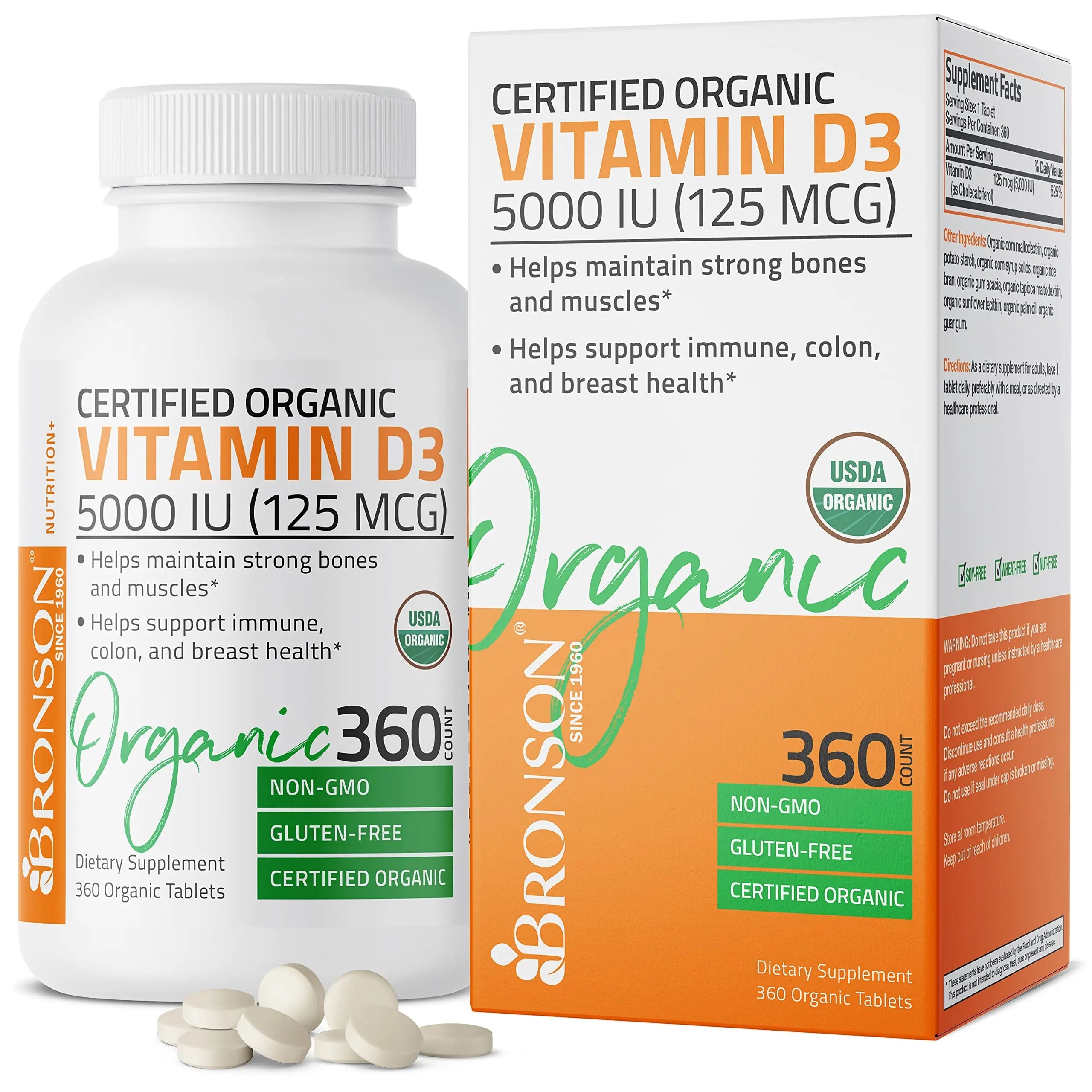 Bronson Vitamin D3 5,000 IU (1 Year Supply) for Immune Support, Healthy Muscle Bronson Au supplements
