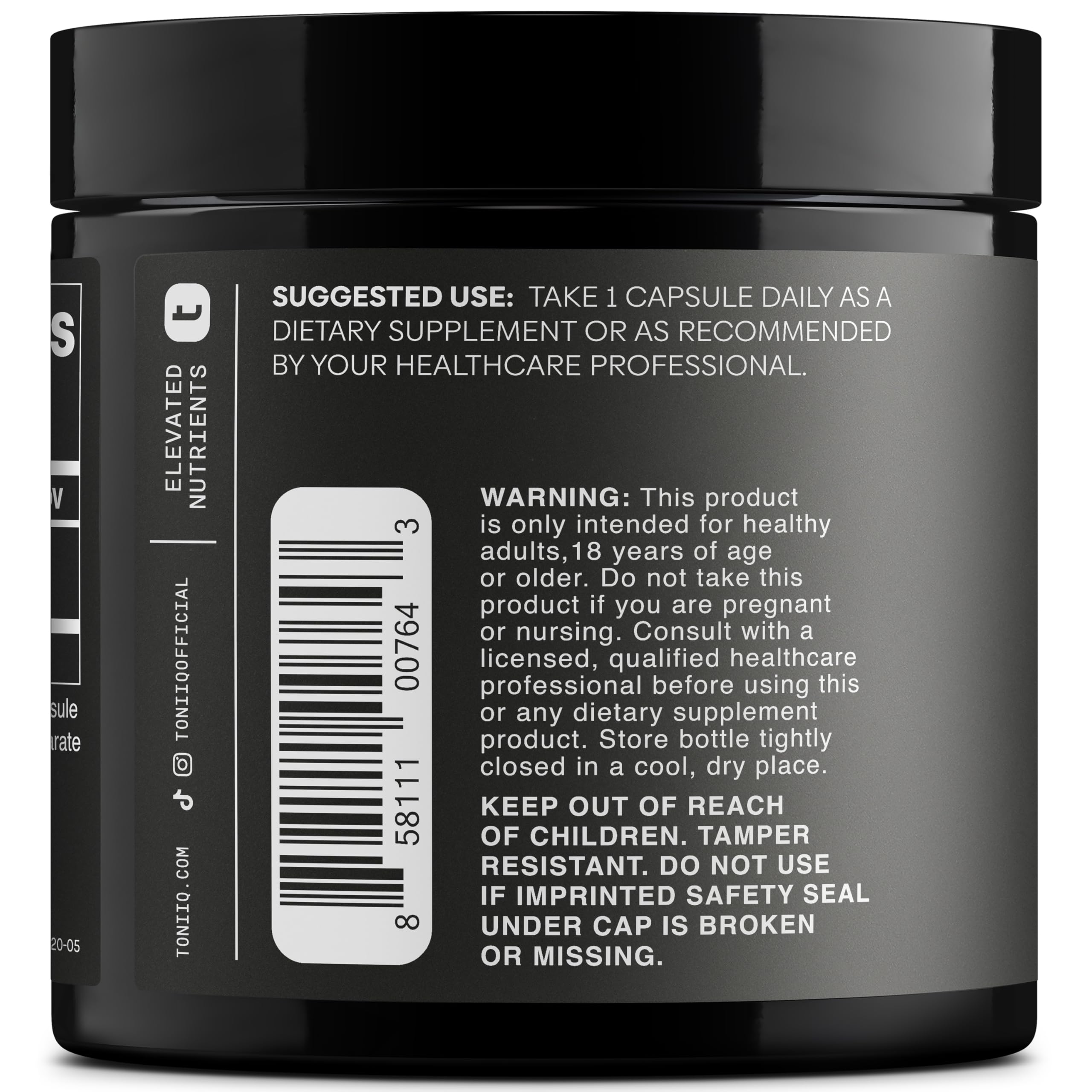 Toniiq 99%+ 20mg Supplement - Ultra High Purity PQQ 20mg Concentrated Formula - PQQ 20 mg 120 Capsules - Pyrroloquinoline Quinone Supplement - 1 Capsule Serving - Vegetarian Capsules Toniiq Au supplements