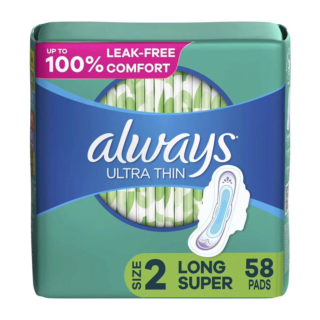 Always Ultra Thin Feminine Pads For Women, Size 2 Long Super Absorbenc Always Au supplements
