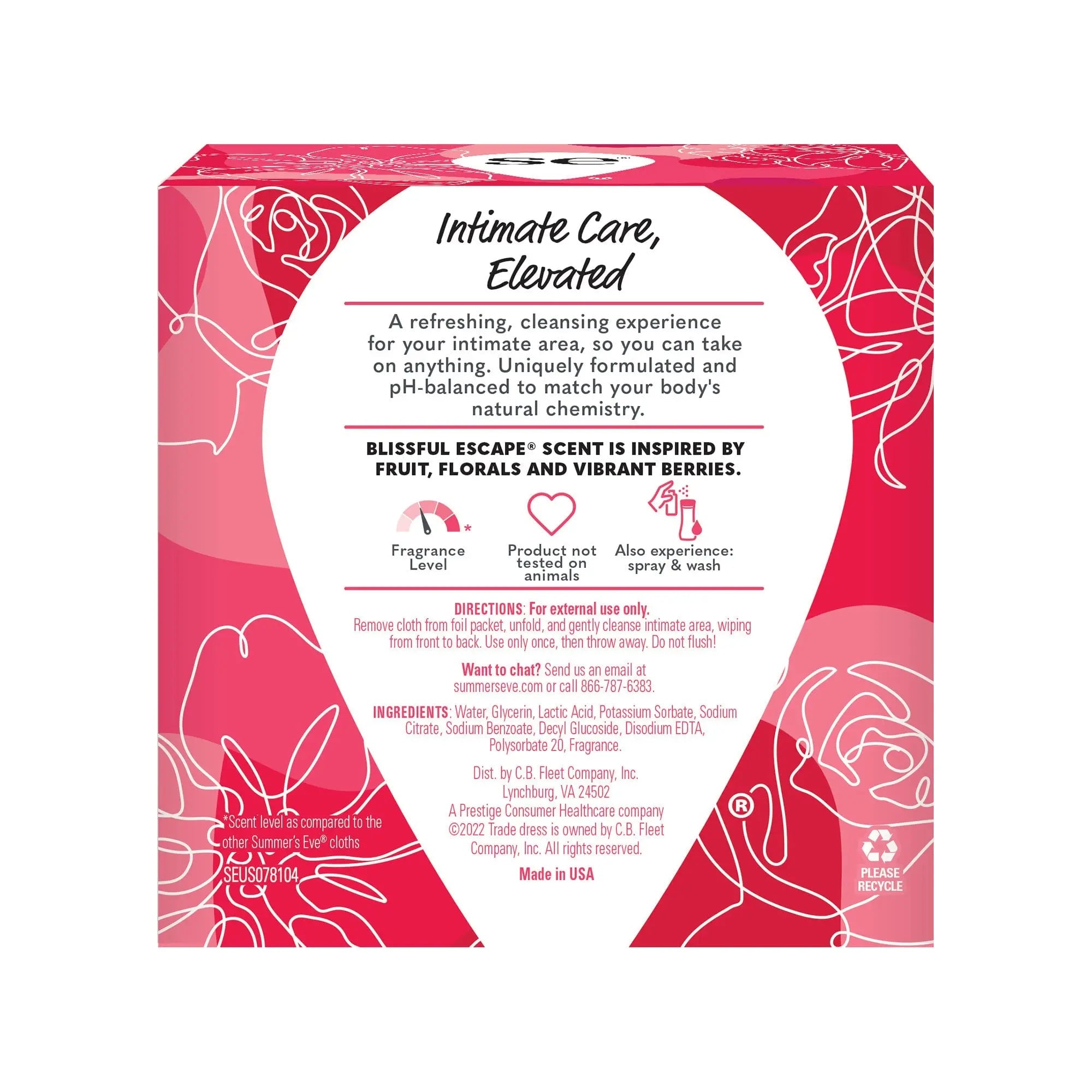 Summer's Eve Blissful Escape Daily Refreshing Feminine Wipes, Removes Summer's Eve Au supplements