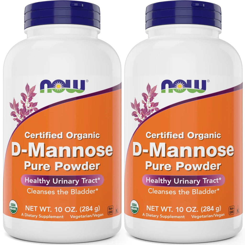 NOW Foods Pure, Organic D-Mannose 10 oz Powder (Pack of 2) - Bladder Cleanse and Urinary Tract Health Supplement - Non-GMO - Vegan Friendly - 2000mg / 2 Grams per Serving NOW Foods Au supplements