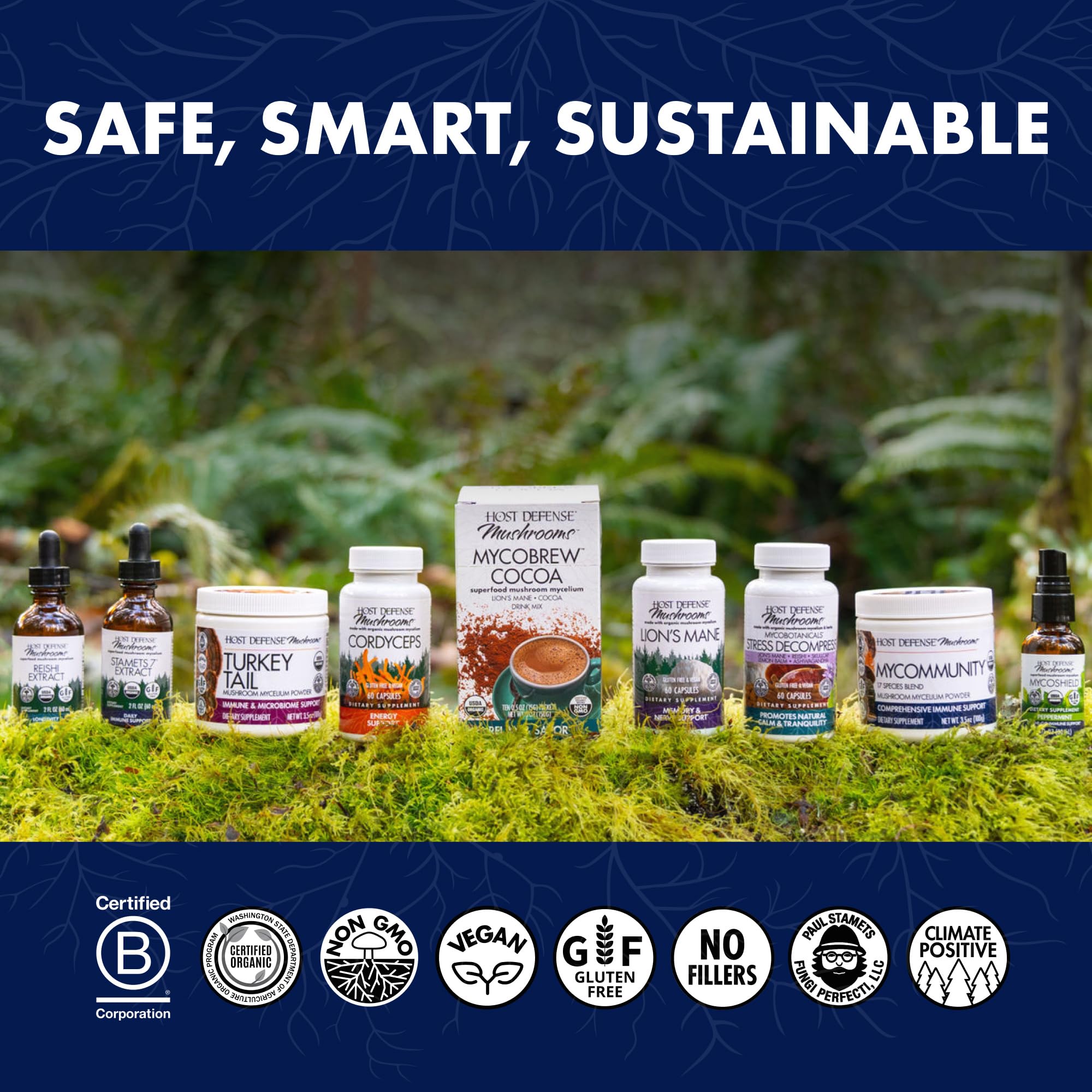 Host Defense Mushrooms Lion's Mane - Brain Health Support Supplement for Focus & Memory Function - Immune & Nervous System Support Supplement- 30 Capsules Host Defense Au supplements
