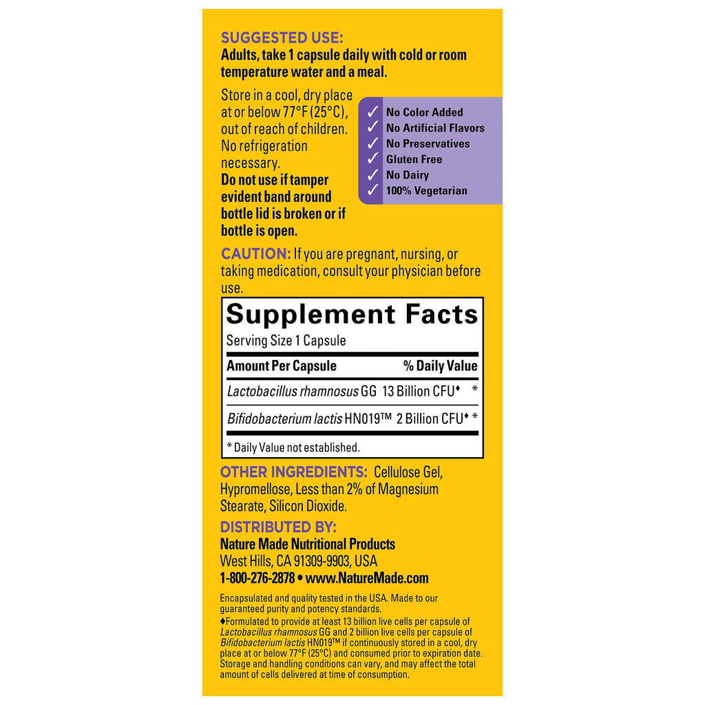 Nature Made Probiotics for Digestive Health Extra Strength 15 Billion CFU from Live Cultures, Probiotics for Women and Men, 30 Probiotic Capsules, 30 Day Supply Nature Made Au supplements
