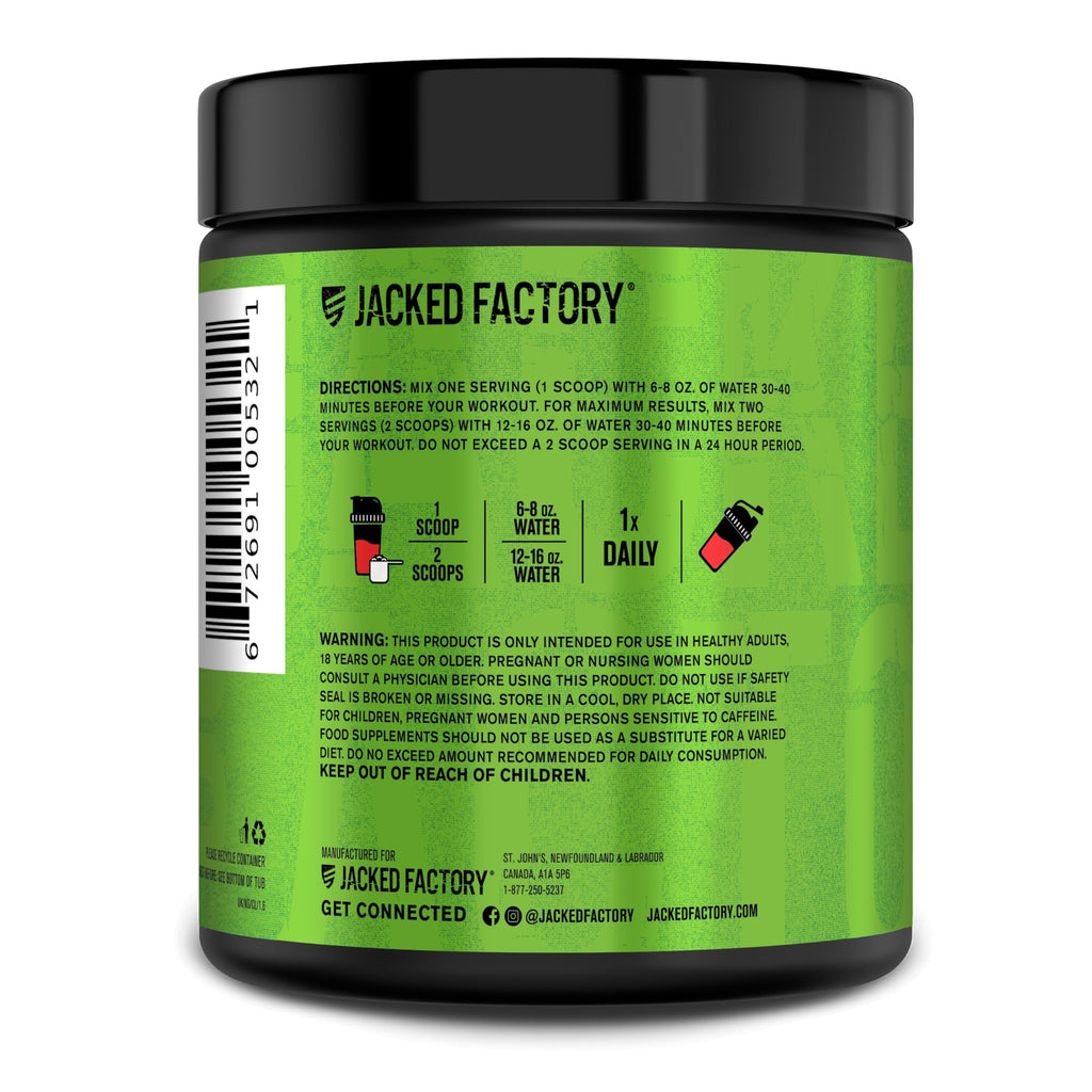 Jacked Factory NITROSURGE Pre Workout Supplement - Endless Energy, Instant Strength Gains, Clear Focus, Intense Pumps - NO Booster & Preworkout Powder with Beta Alanine