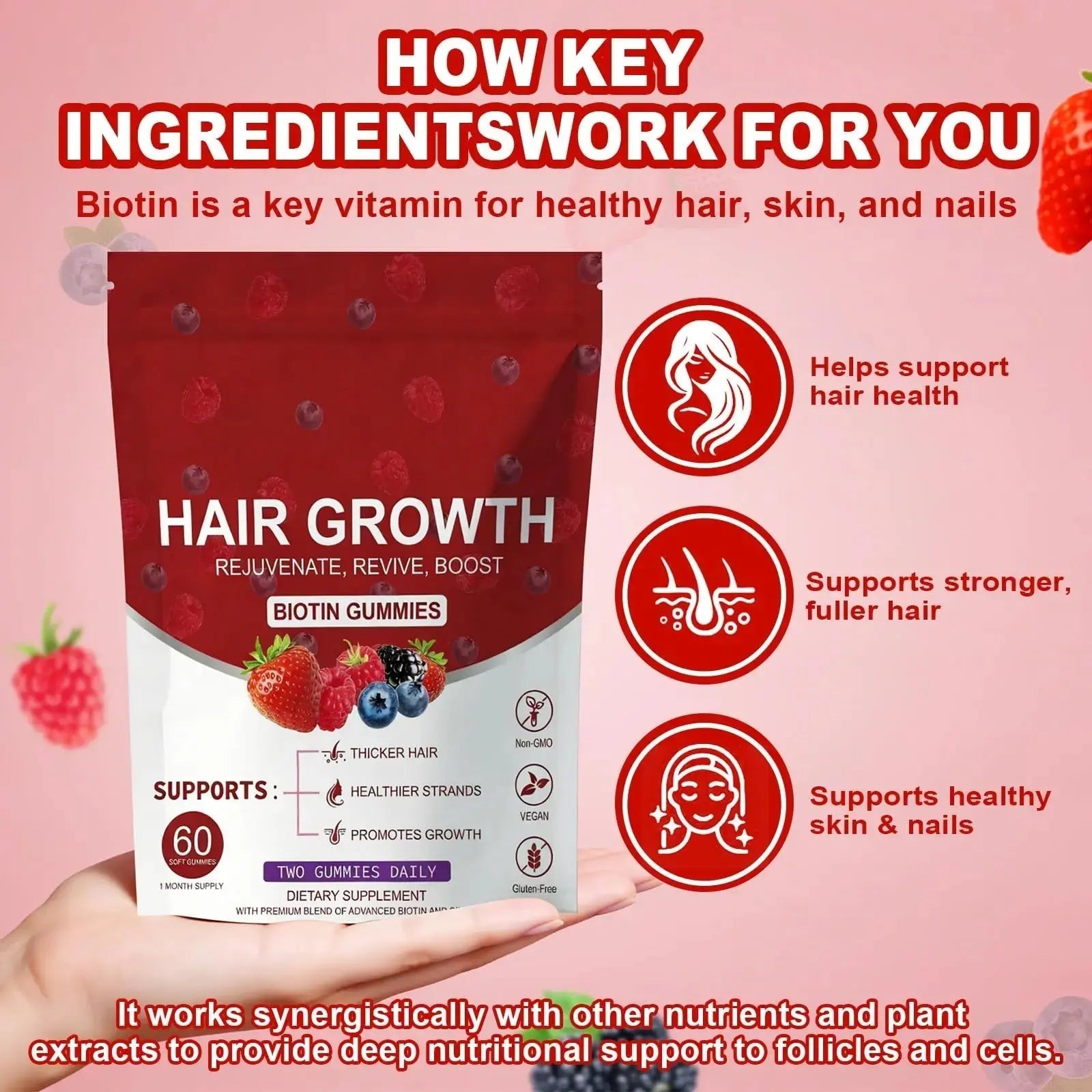 LUIMOLL Lumin Hair Growth Gummies – Daily Hair Nourishment with Biotin, Collagen & Botanical Extracts – Supports Thicker, Stronger & Healthier-Looking Hair LUIMOLL Au supplements