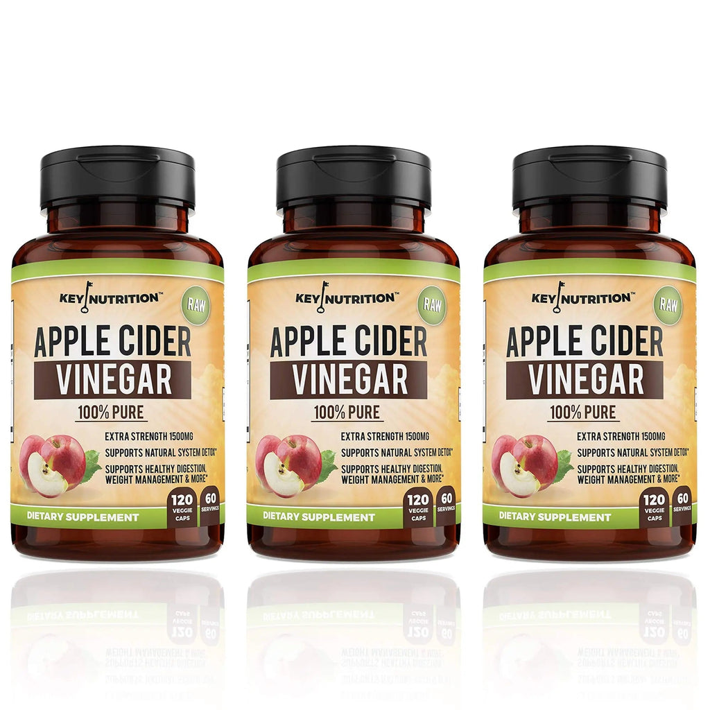 Apple Cider Vinegar 1500mg, 100% Organic, Pure & Raw - Healthy Digestion Key Nutrition Au supplements