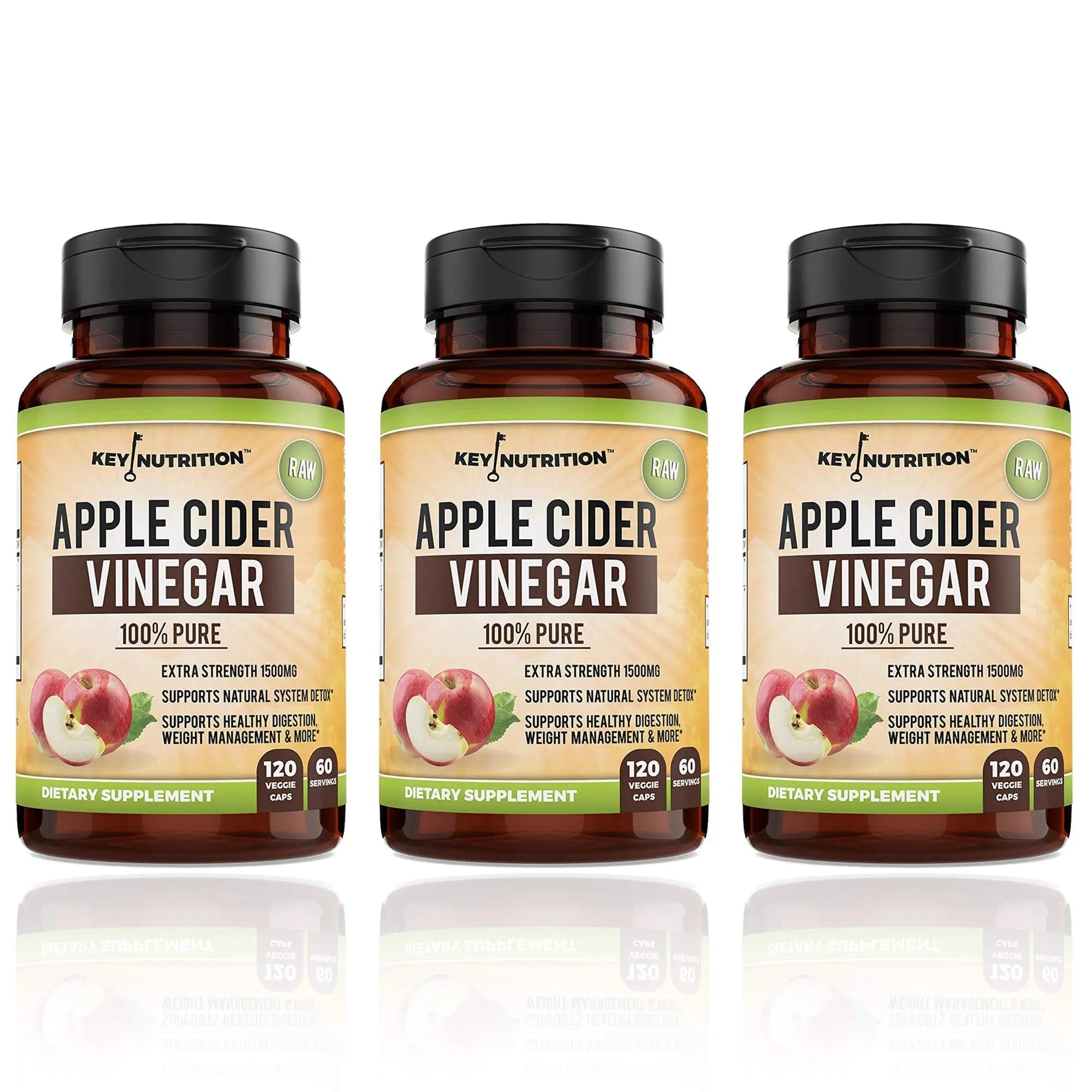 Apple Cider Vinegar 1500mg, 100% Organic, Pure & Raw - Healthy Digestion Key Nutrition Au supplements
