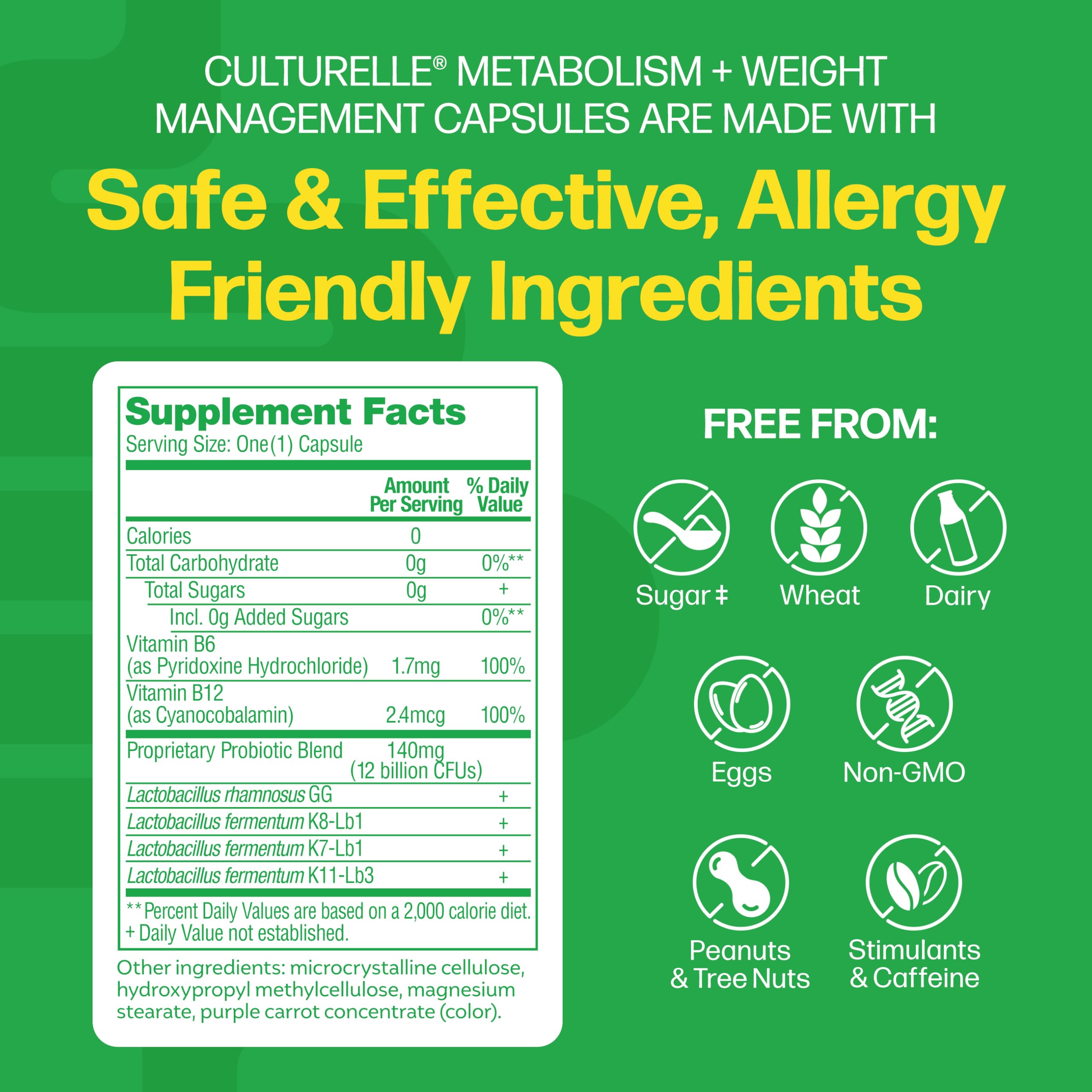 Culturelle Metabolism + Weight Management with SlimBiotics® Probiotic Capsules – 30 Count – Helps Safely Manage Weight - Promotes Healthy Metabolism and Physical & Mental Energy Culturelle Au supplements