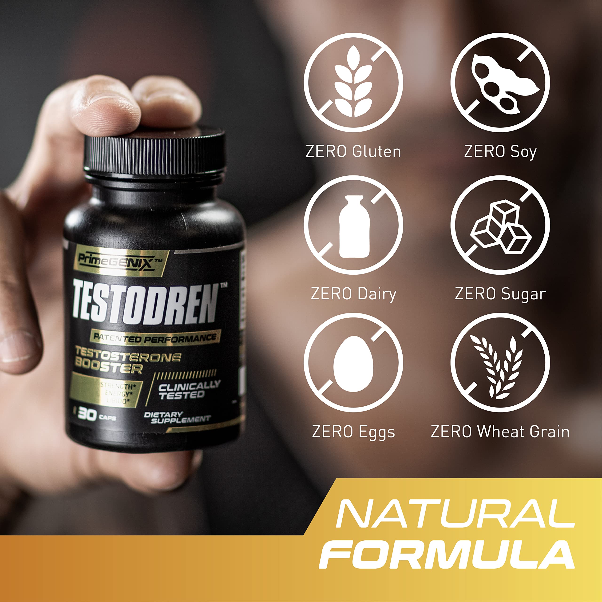 PrimeGENIX Testodren Advanced Testosterone Booster for Men | Natural Stamina, Endurance, Energy & Strength Enhancing Supplement | Lean Muscle Builder | Sports Nutrition Testosterone Booster PrimeGENIX Au supplements