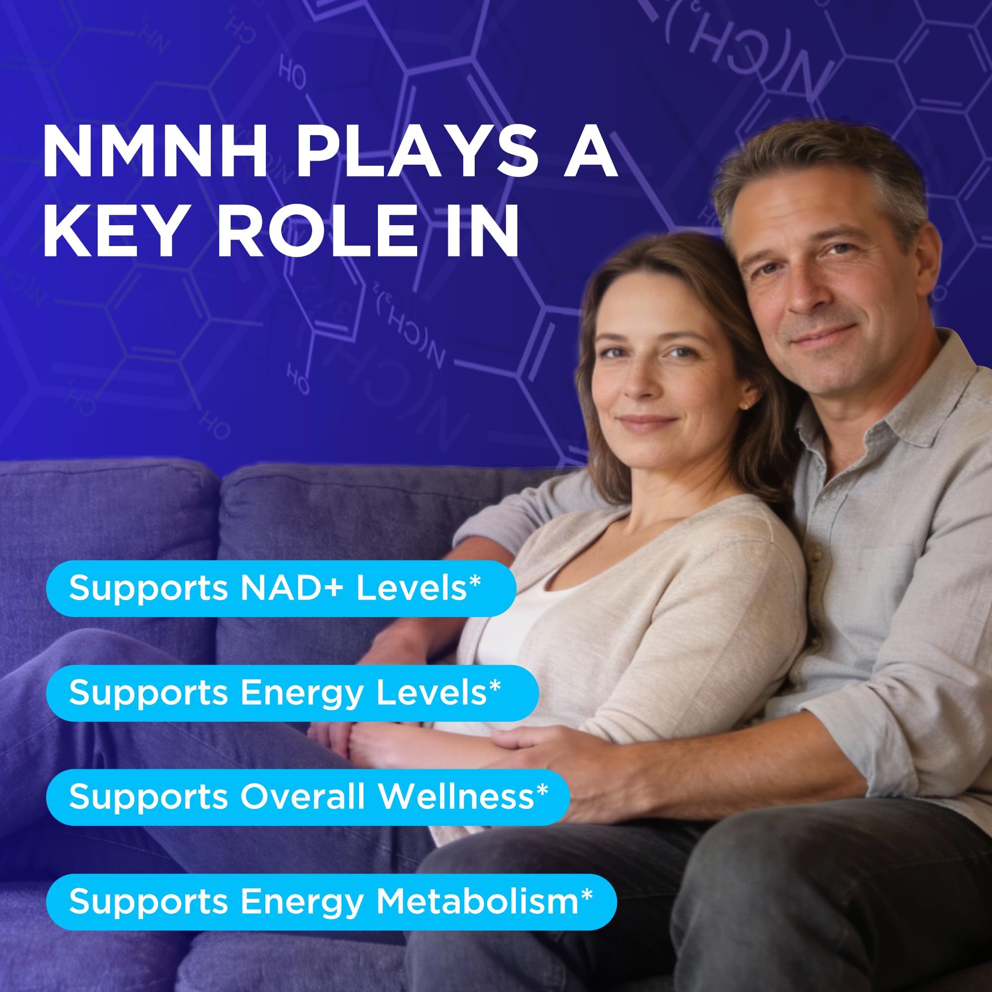 Oneoo NMNH Supplement with NAD Supplement Maximum Potency with Resveratrol & Pterostilbene, CoQ10 & Black Pepper, for Cellular Energy, Anti-Aging Support, Sirtuin Activation & Methylation Support, 120 Oneoo Au supplements