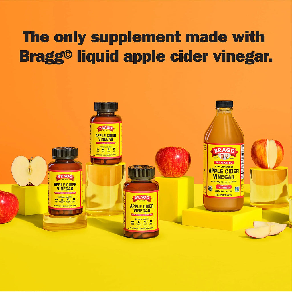 Bragg Apple Cider Vinegar Capsules - Vitamin D3 & Zinc - 750mg of Acetic Acid – Immune Bragg Au supplements