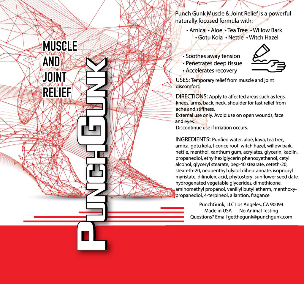 PunchGunk Muscle and Joint Relief Cream for Sore Muscles and Joints, Non Greasy, Naturally Advanced Lotion with Arnica, Aloe & Tea Tree 3.0oz PUNCHGUNK Au supplements