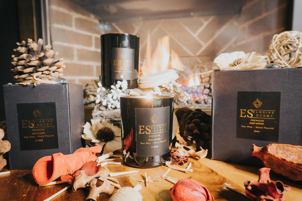 Oud Wood | 10oz | Premium Candle | Scented Candle | Aromatherapy | Essential Fragrance Oils Elusive Scent Au supplements