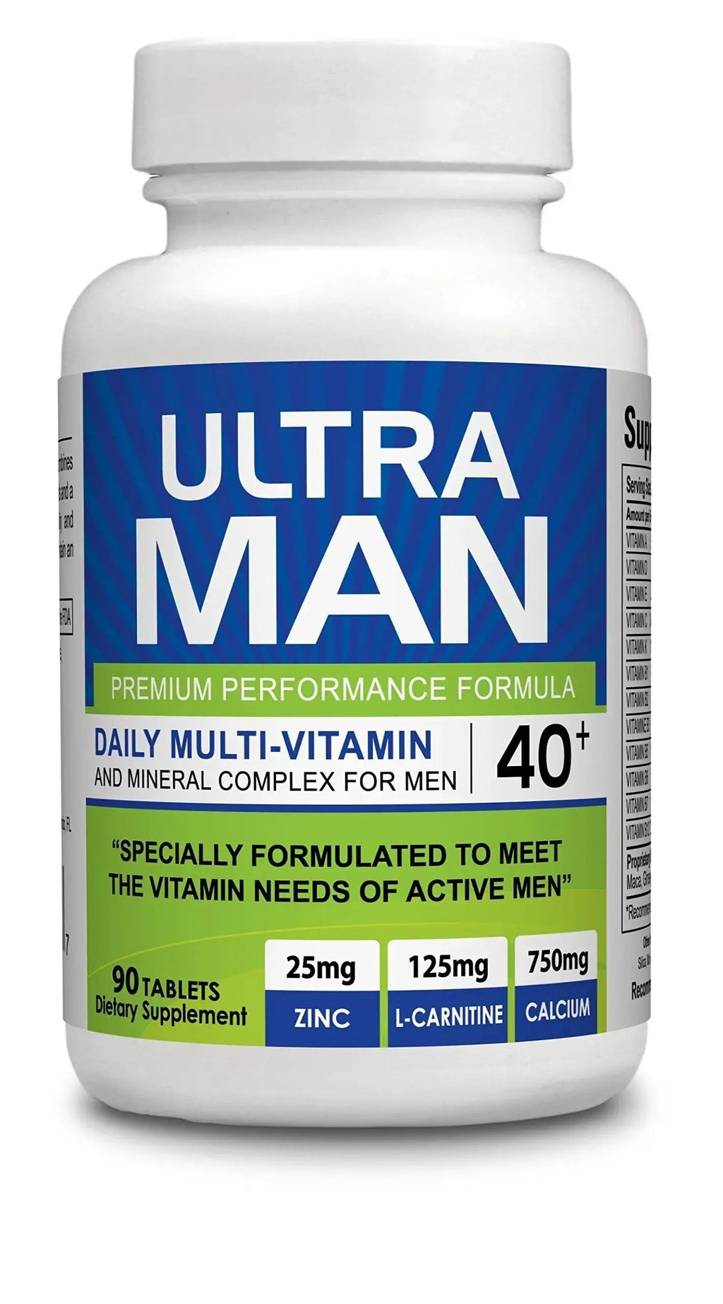 Ultra Man - Multi-Vitamins 90 Tablets - Premium Performance Formula 100% Natural - Multivitamins for Man Organic Farms Vitamins Au supplements
