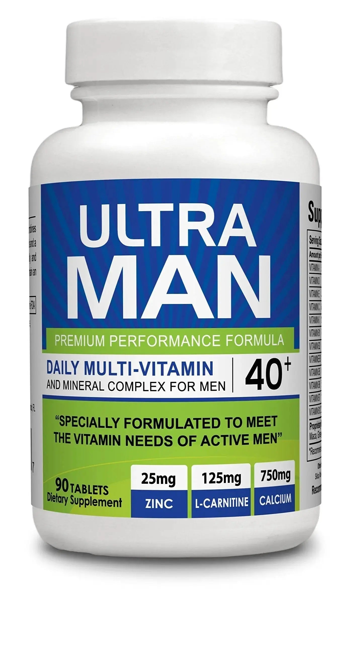 Ultra Man - Multi-Vitamins 90 Tablets - Premium Performance Formula 100% Natural - Multivitamins for Man Organic Farms Vitamins Au supplements