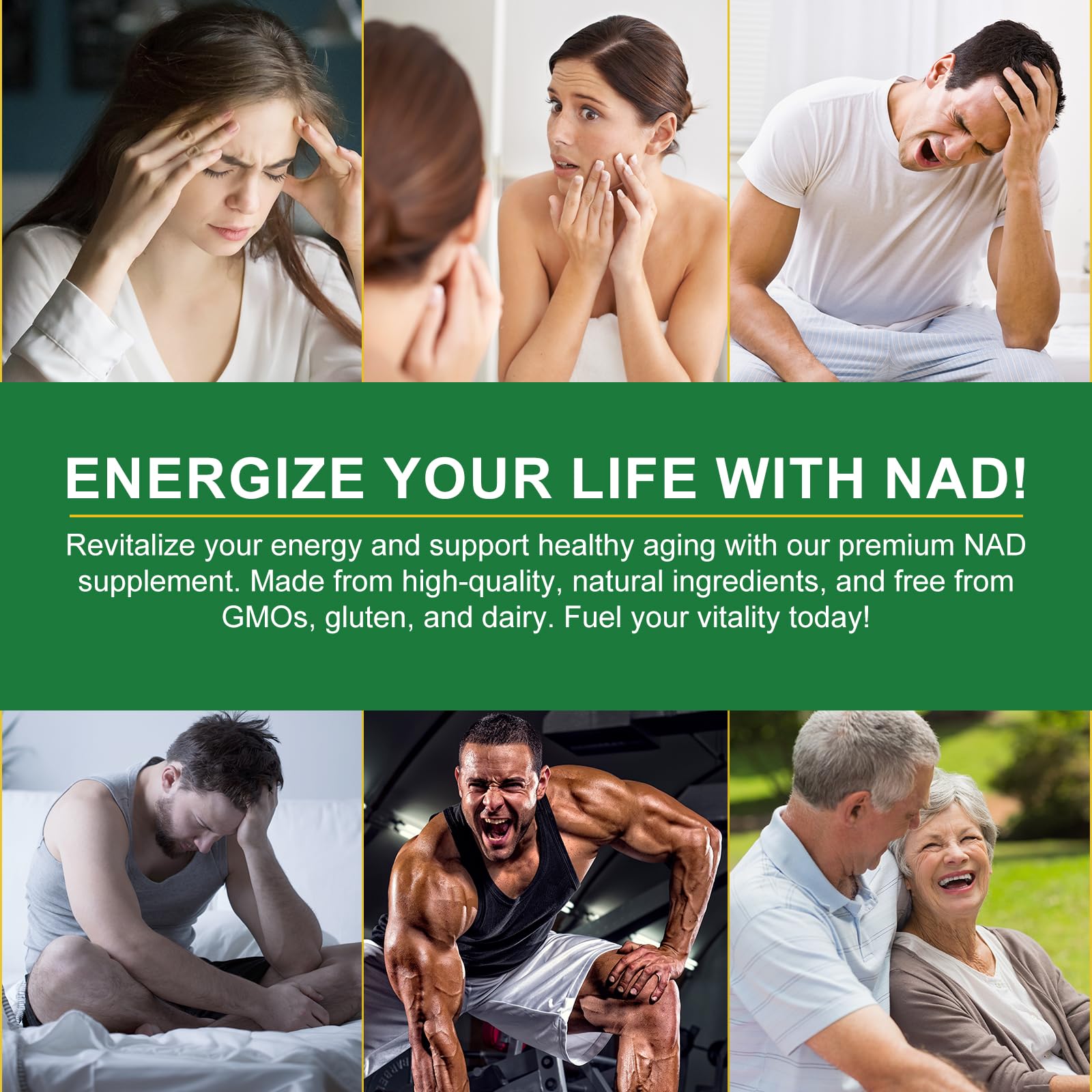 NAD Supplement with Nicotinamide Riboside - Resveratrol,Liposomal Nicotinamide Riboside,Quercetin - High Purity NAD Supplement for Anti-Aging, Focus, Energy 160 Capsules (2 Bag) Ruduwu Au supplements