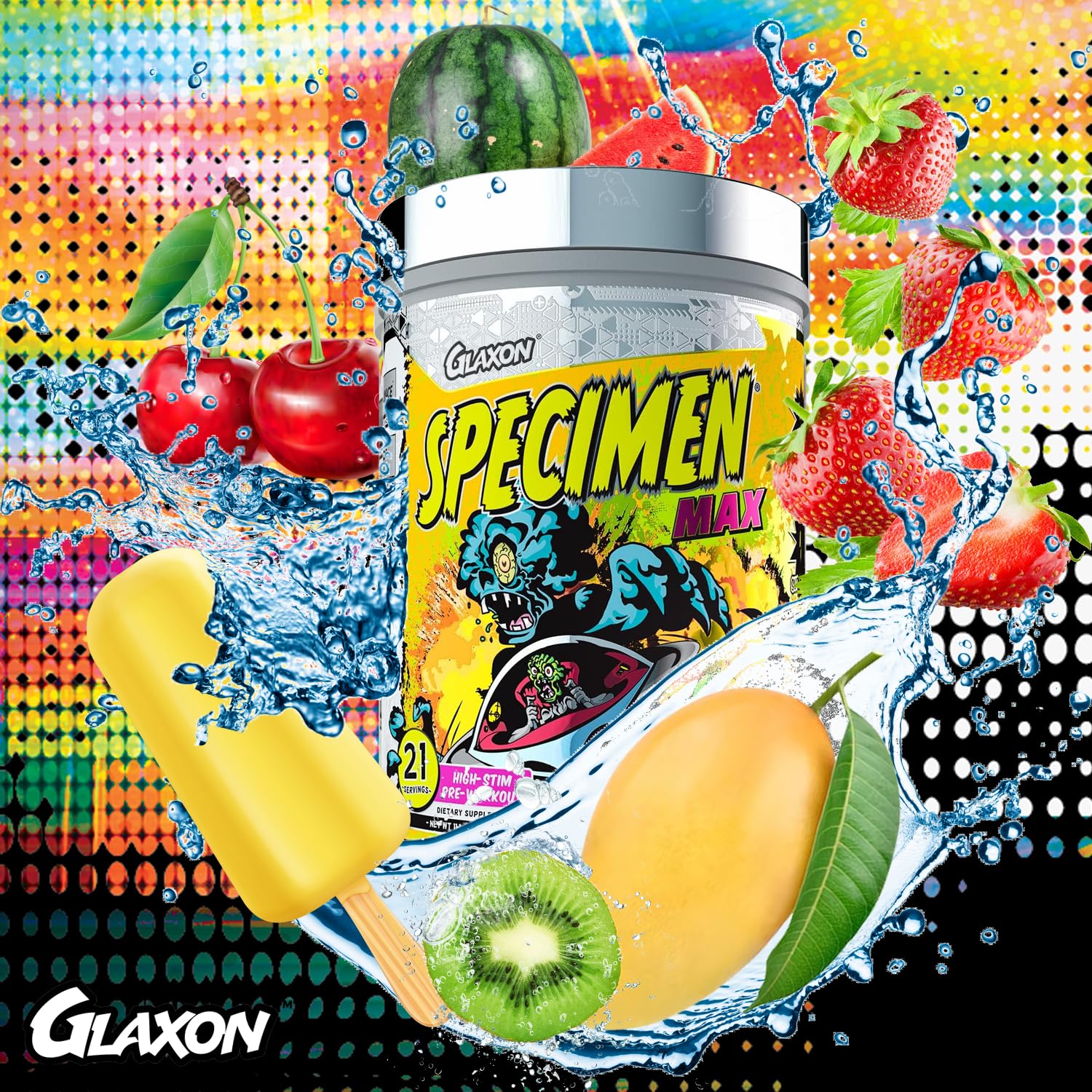 Glaxon Specimen Max High Stim Pre-Workout | 400mg Caffeine + 3200mg Beta Alanine Glaxon Au supplements