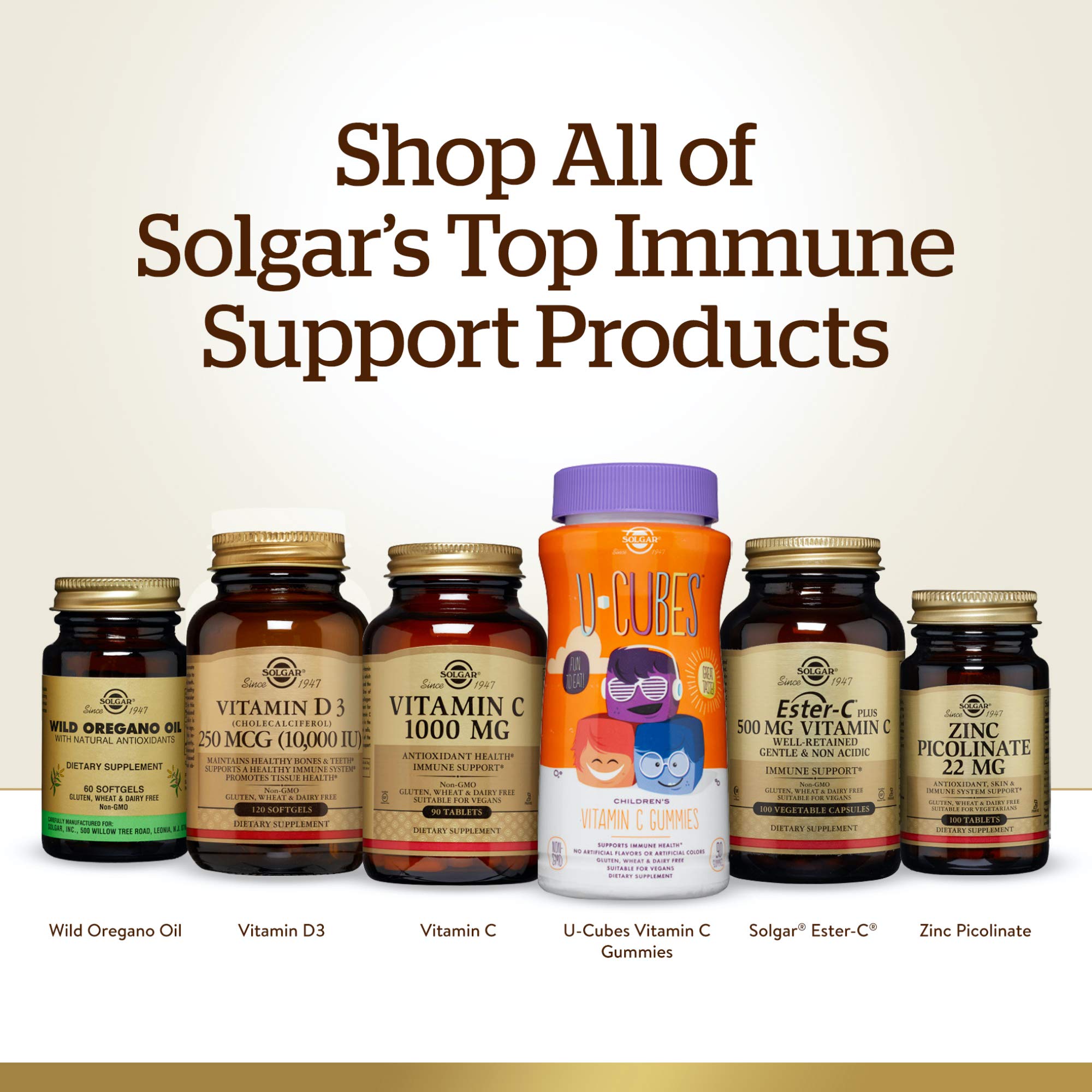 Solgar Vitamin C 1000 mg, 250 Vegetable Capsules - Antioxidant & Immune Support - Overall Health - Healthy Skin & Joints - Bioflavonoids Supplement