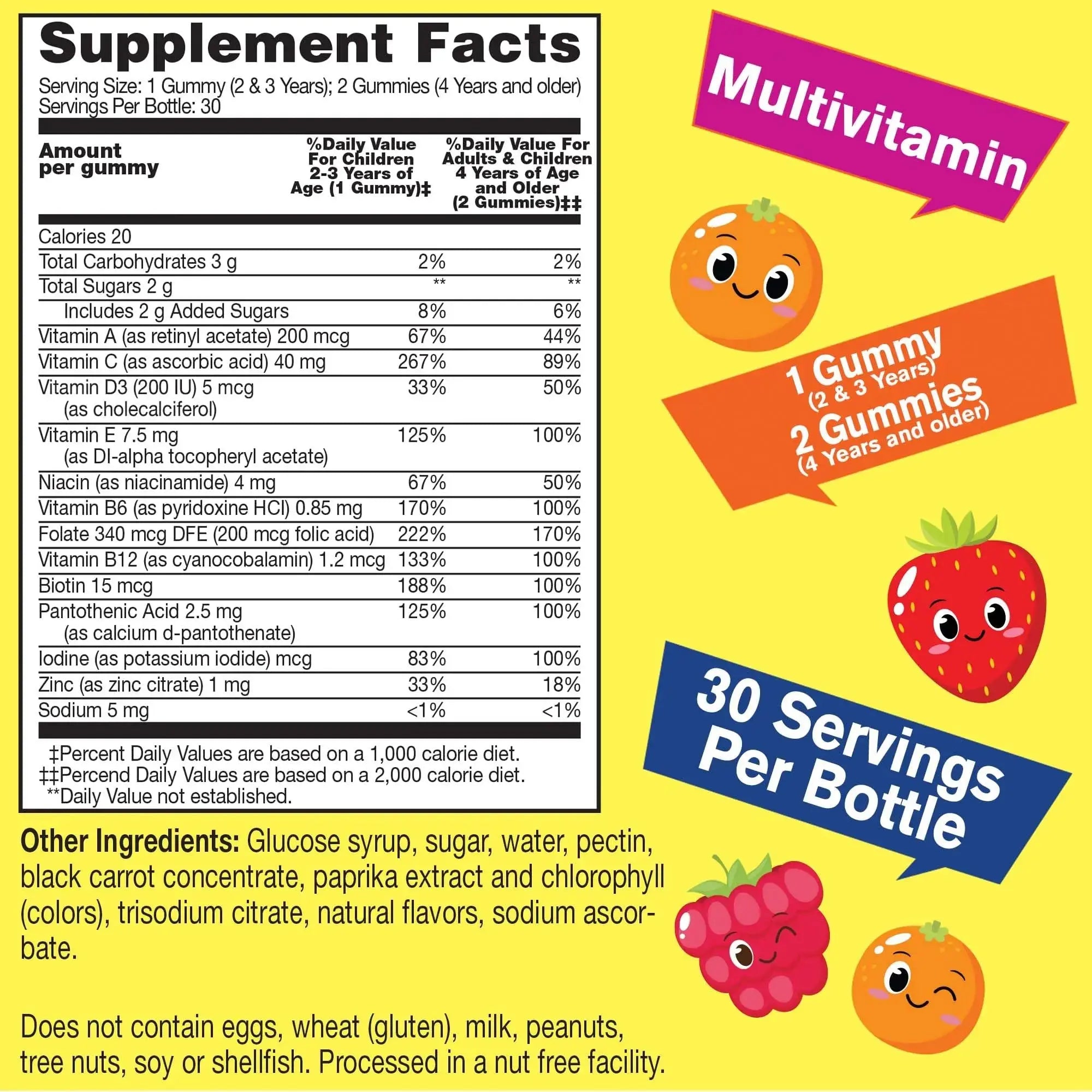 WellYeah Kids Multivitamin Gummies | Vitamin C, D3, E, A, B6, B12, Biotin, Zinc, Folic Acid, Iodine, and Niacin | Immune and Energy Support WellYeah Au supplements