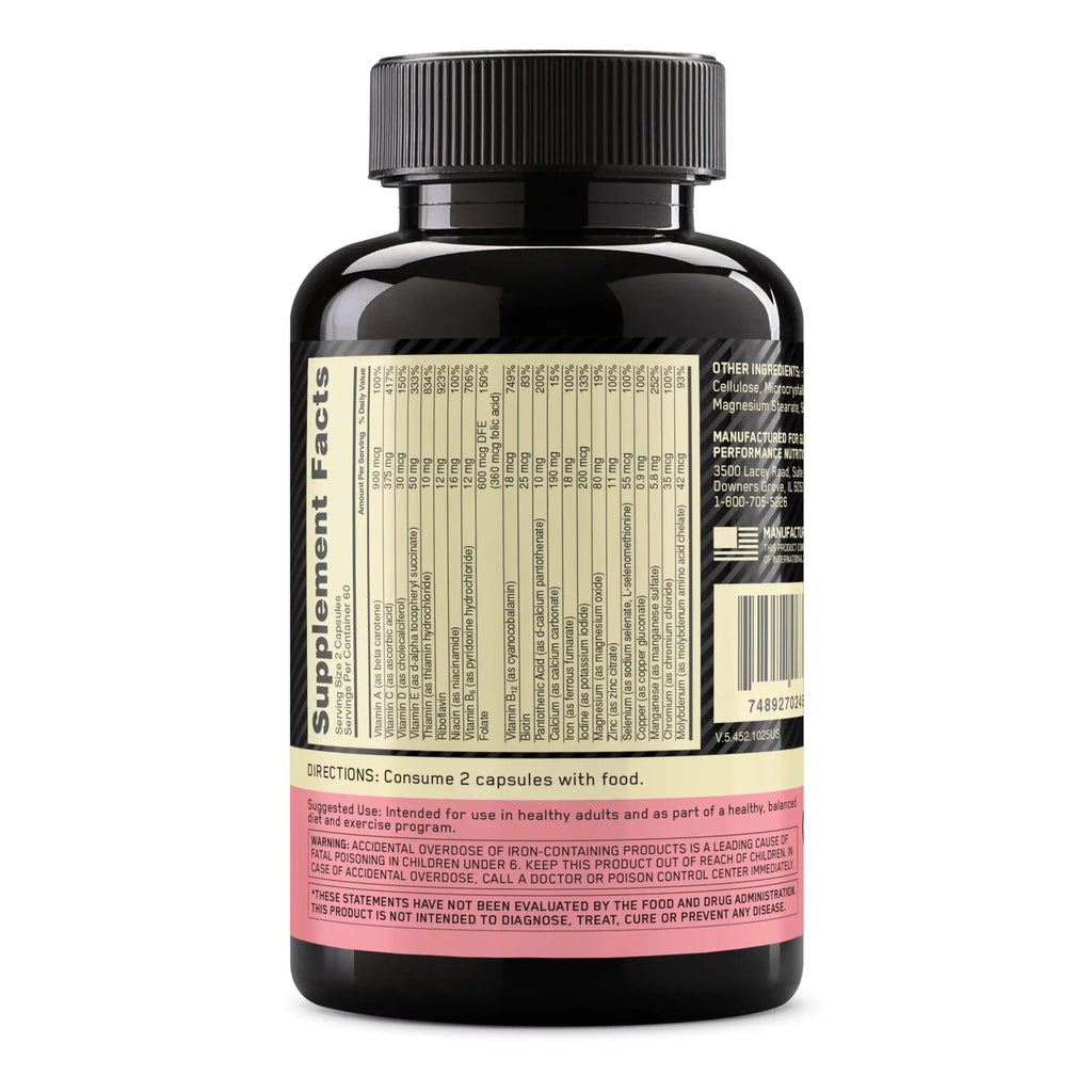 Optimum Nutrition Opti-Women, Vitamin C, Zinc and Vitamin D for Immune Support Womens Daily Multivitamin Supplement with Iron, Capsules, 120 Count Optimum Nutrition Au supplements