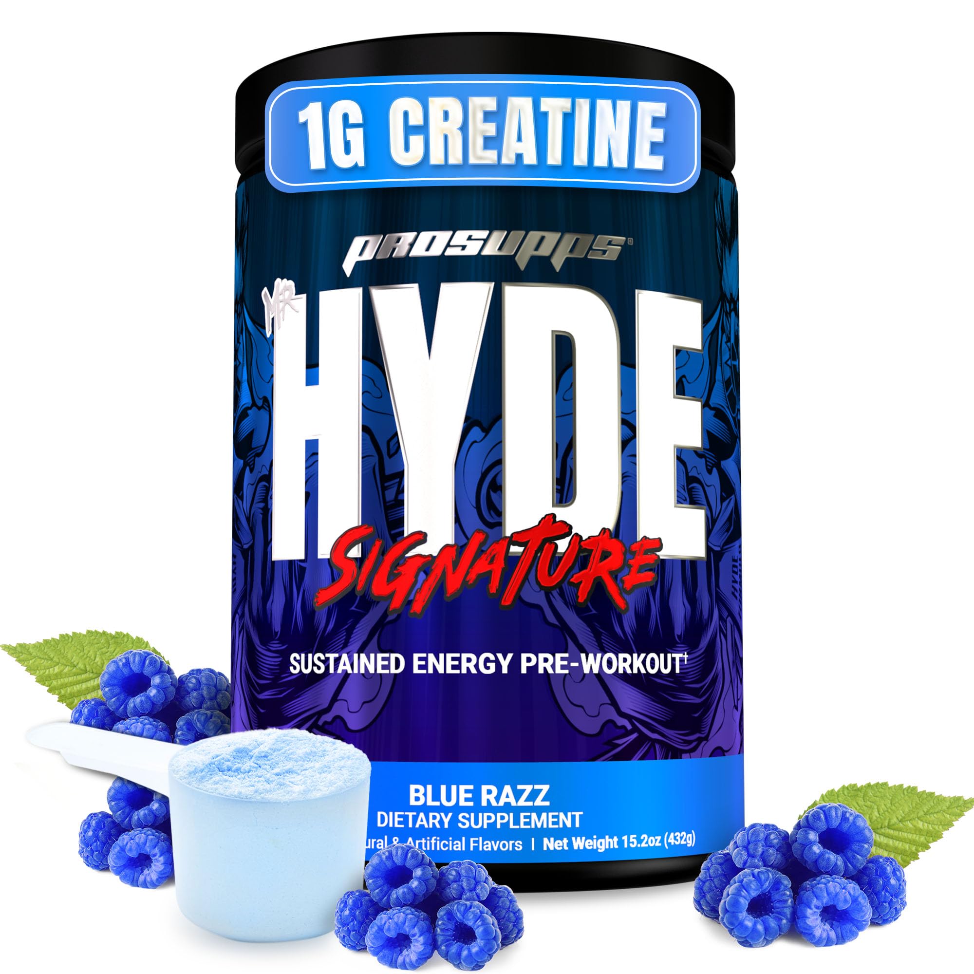 ProSupps Mr. Hyde Signature Pre Workout Powder with Creatine, Beta Alanine & Caffeine - Performance, Energy & Endurance - Clean Fitness & Gym Supplements