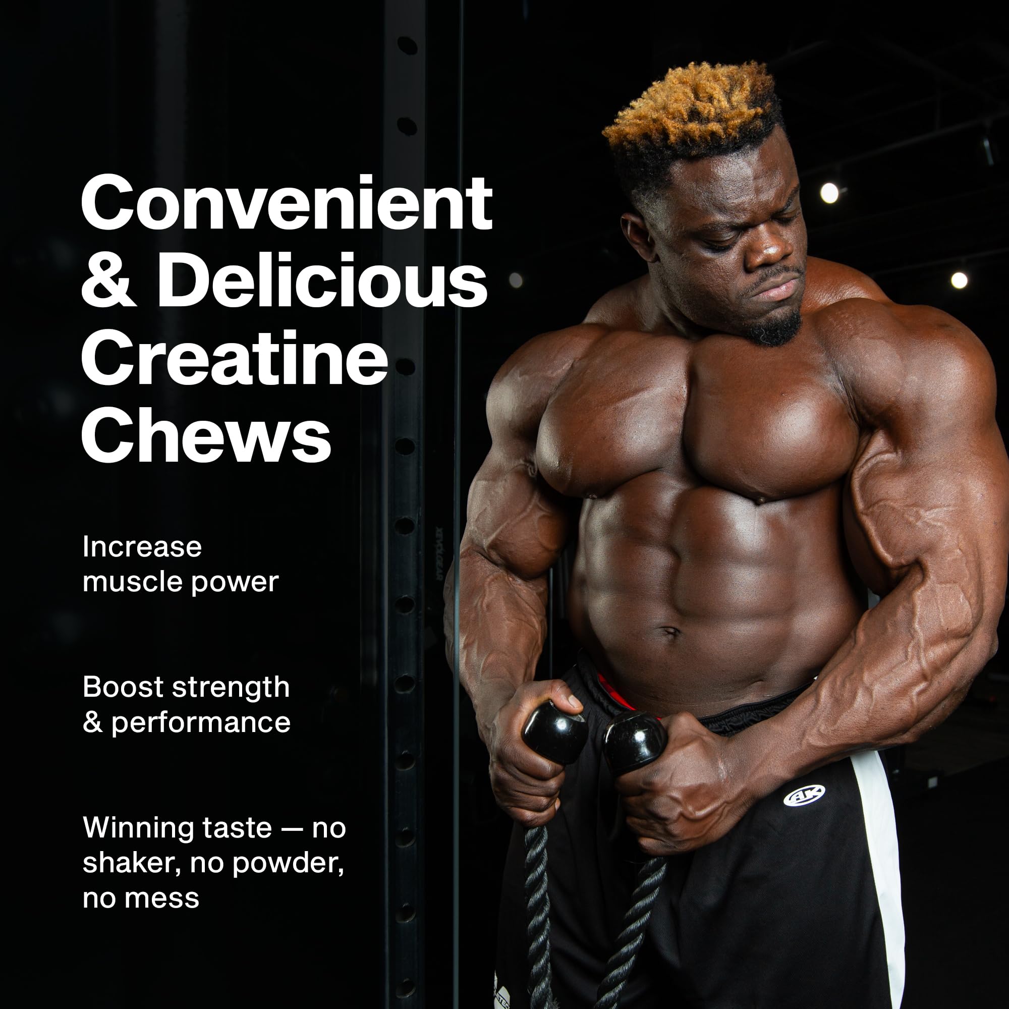 MuscleTech Creatine Chews - Creapure Monohydrate Supplement for Muscle Recovery, Muscle Builder & Energy Boost - Pre Workout Supplement for Men & Women