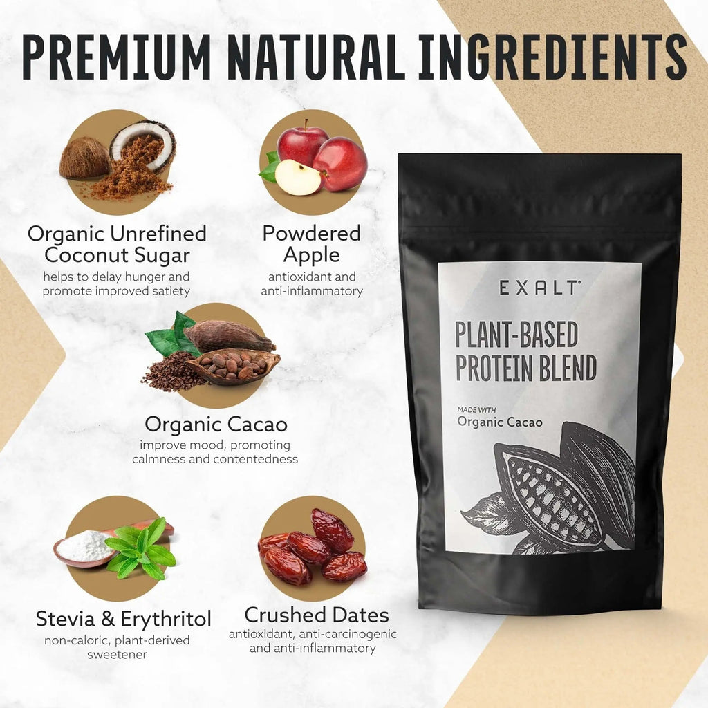 EXALT Vegan Protein Powder - 100% Plant-Based – Gluten Free - Keto Friendly EXALT Au supplements