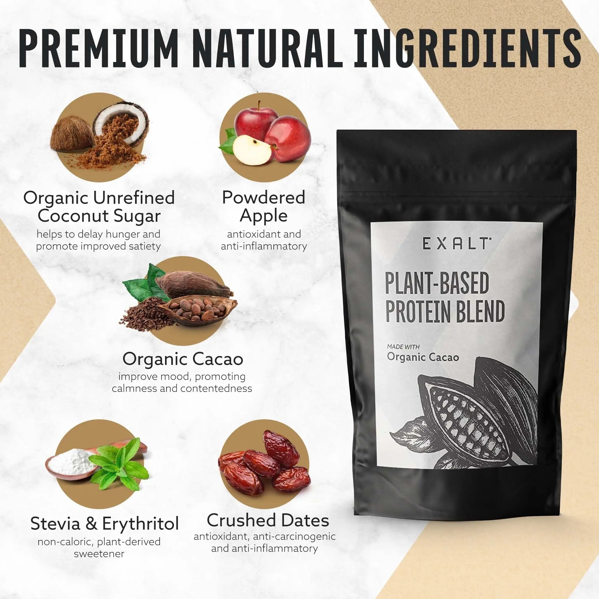 EXALT Vegan Protein Powder - 100% Plant-Based – Gluten Free - Keto Friendly EXALT Au supplements